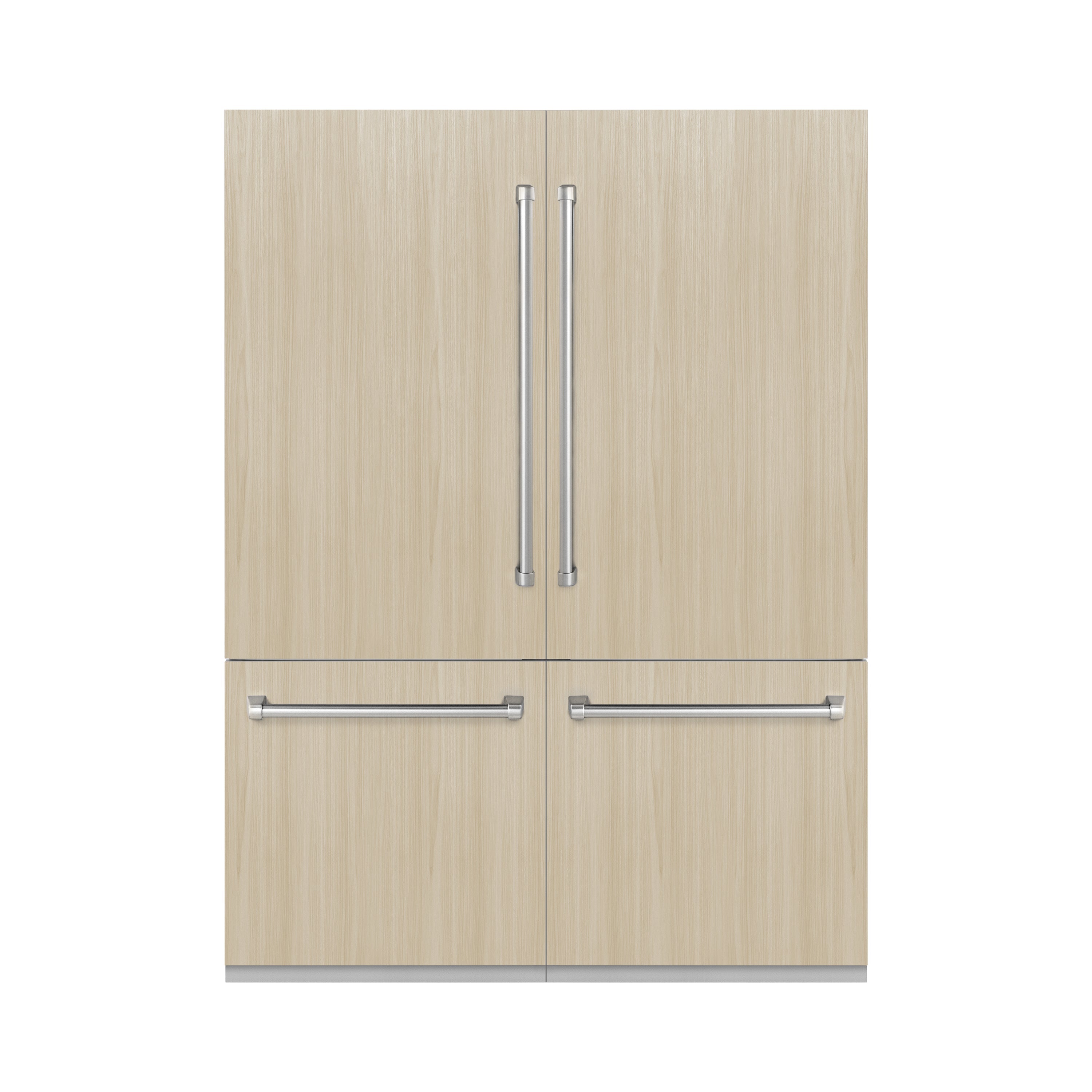 ZLINE 60 in. 32.2 cu. ft. Panel Ready French Door Built-In Bottom Freezer Refrigerator with Water Dispensers and Ice Makers (RBIV-60)