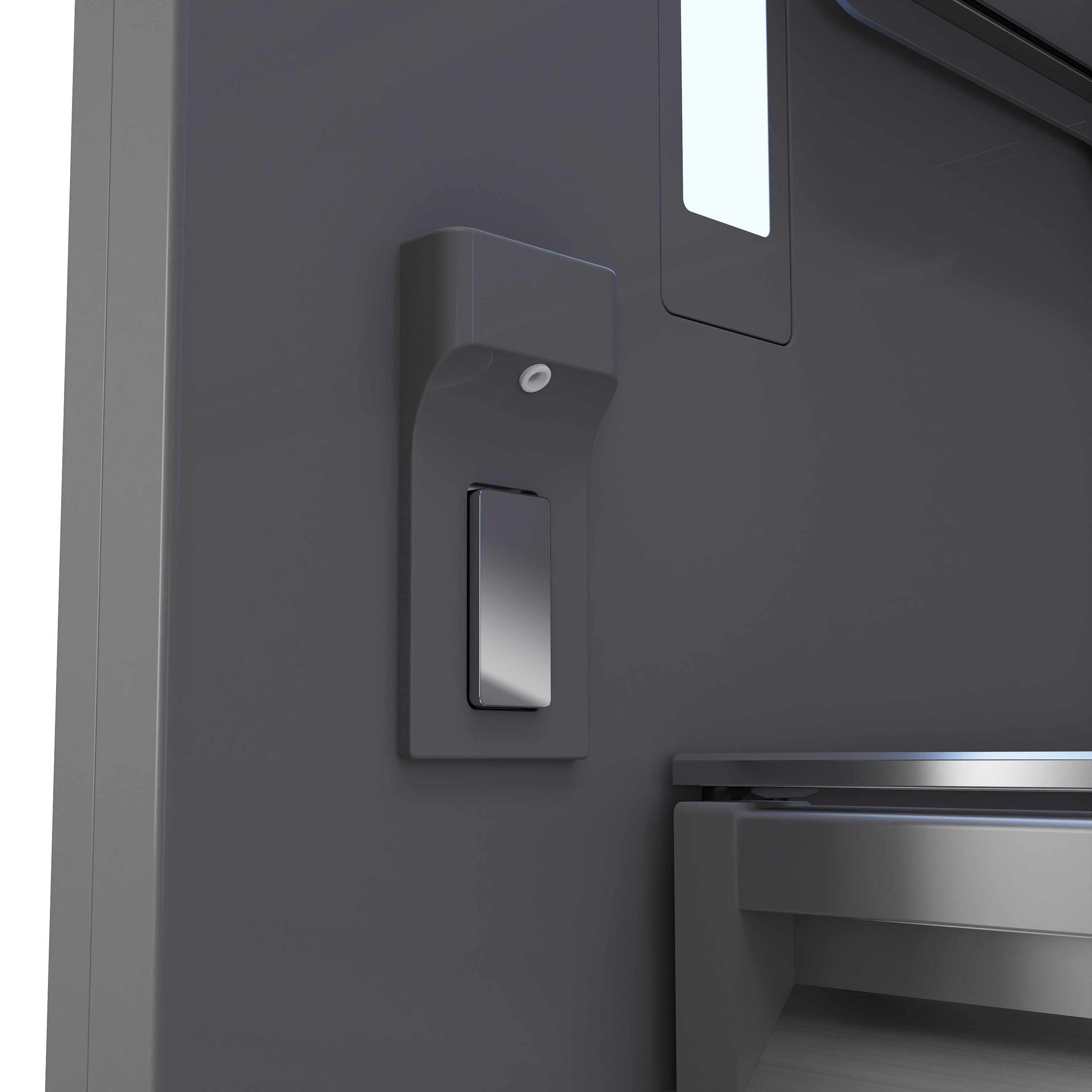 ZLINE Autograph Edition 36 in. 19.8 cu. ft. Built-In Bottom Freezer Refrigerator with Water Dispenser and Ice Maker in Satin Stainless Steel with Graphite Gray Interior and Champagne Bronze Accents (GRBITZ-SN-36-CB)