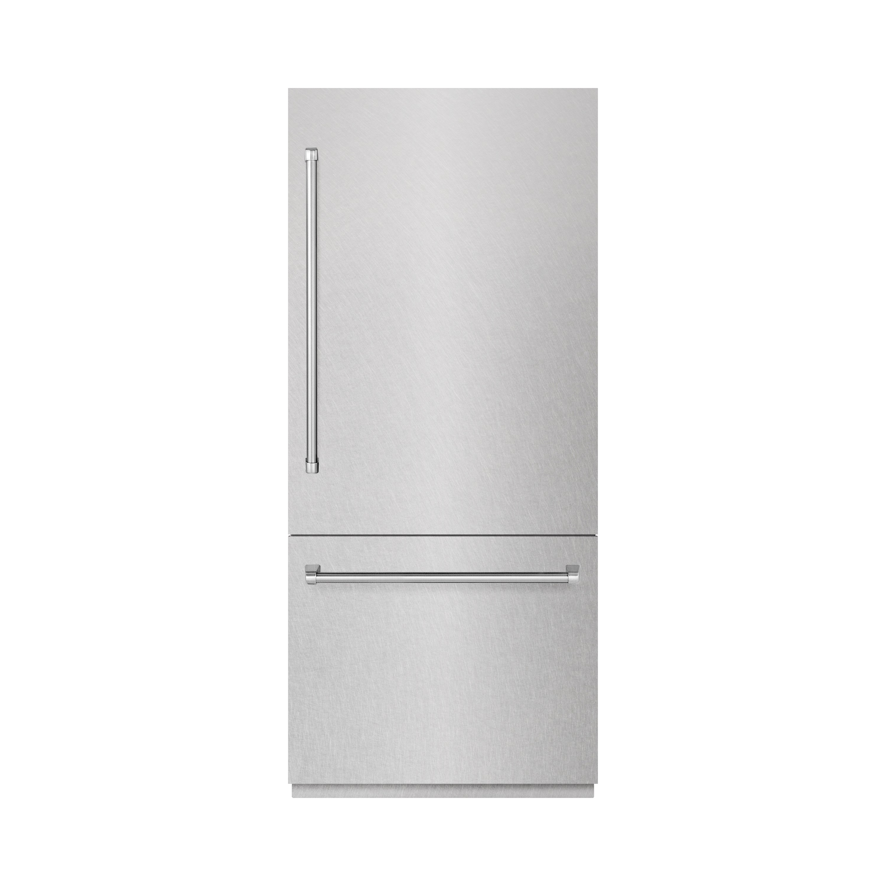 ZLINE 36 in. 19.8 cu. ft. Built-In Bottom Freezer Refrigerator with Water Dispenser and Ice Maker in Satin Stainless Steel (RBIT-SN-36)