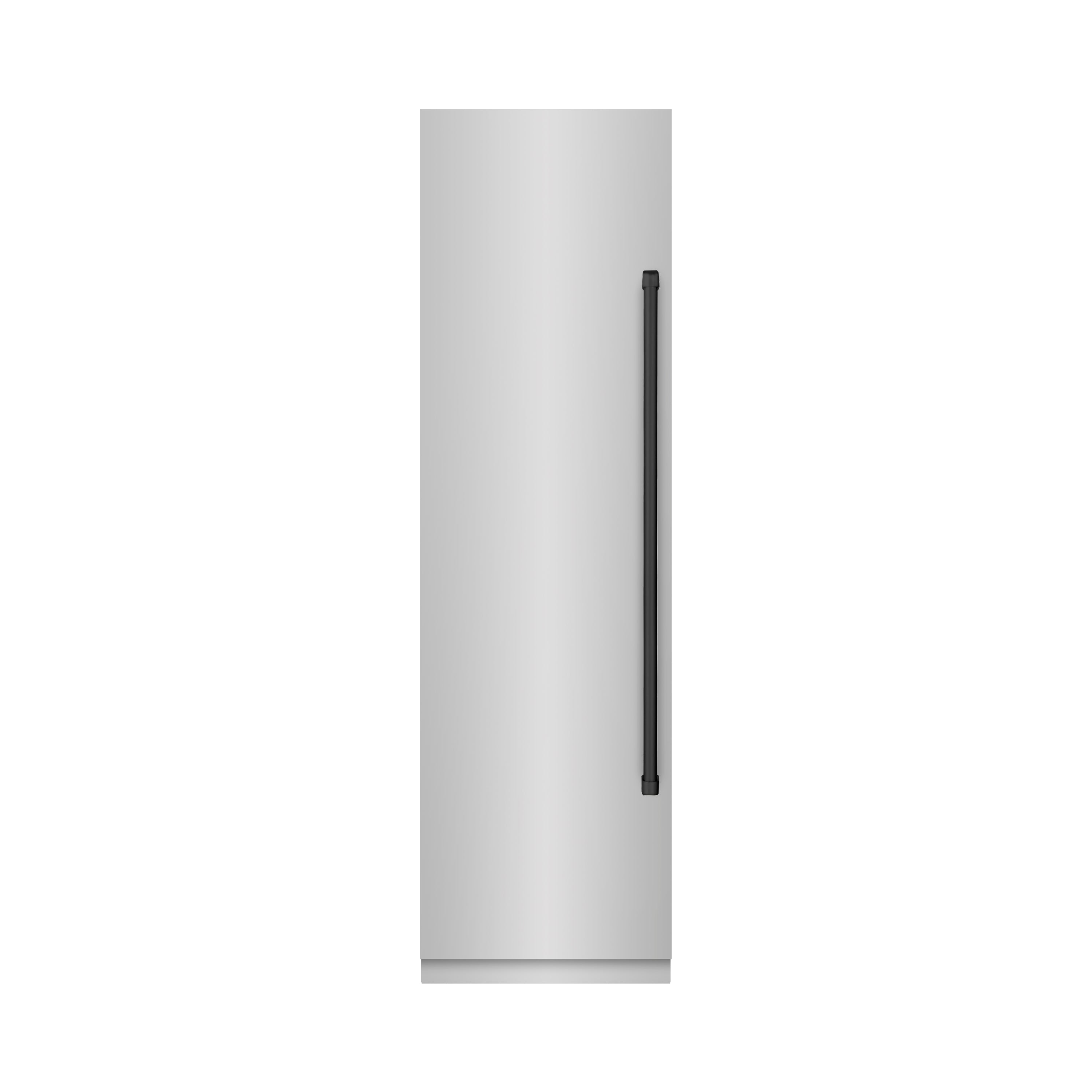 ZLINE Autograph Edition 24 in. 12.4 cu. ft. Column Freezer in Stainless Steel with Graphite Gray Interior and Matte Black Accents (RCFVZ-304-24-MB)