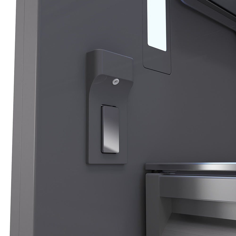 ZLINE Autograph Edition 36 in. 19.6 cu. ft. French Door Built-In Bottom Freezer Refrigerator with Water Dispenser and Ice Maker in Stainless Steel with Graphite Gray Interior and Champagne Bronze Helix Handles (GRBIVZ-30436KCB)