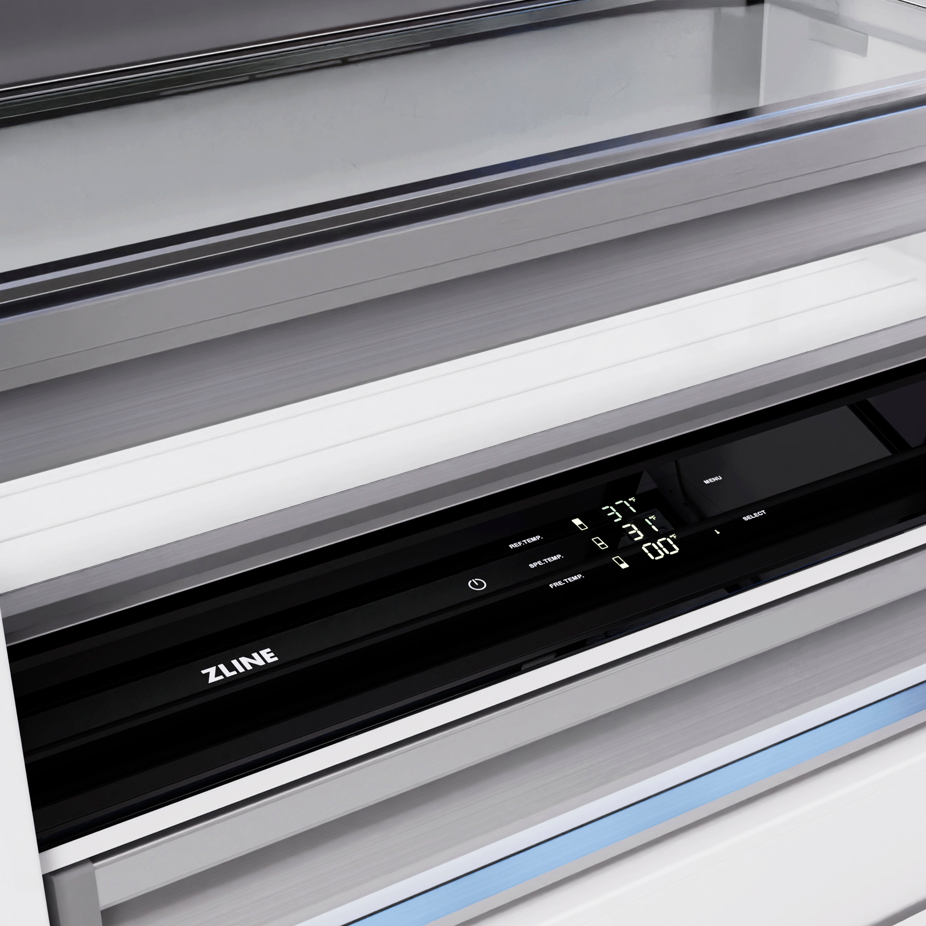 ZLINE 36 in. 19.8 cu. ft. Built-In Bottom Freezer Refrigerator with Water Dispenser and Ice Maker in Stainless Steel (RBIT-304-36)