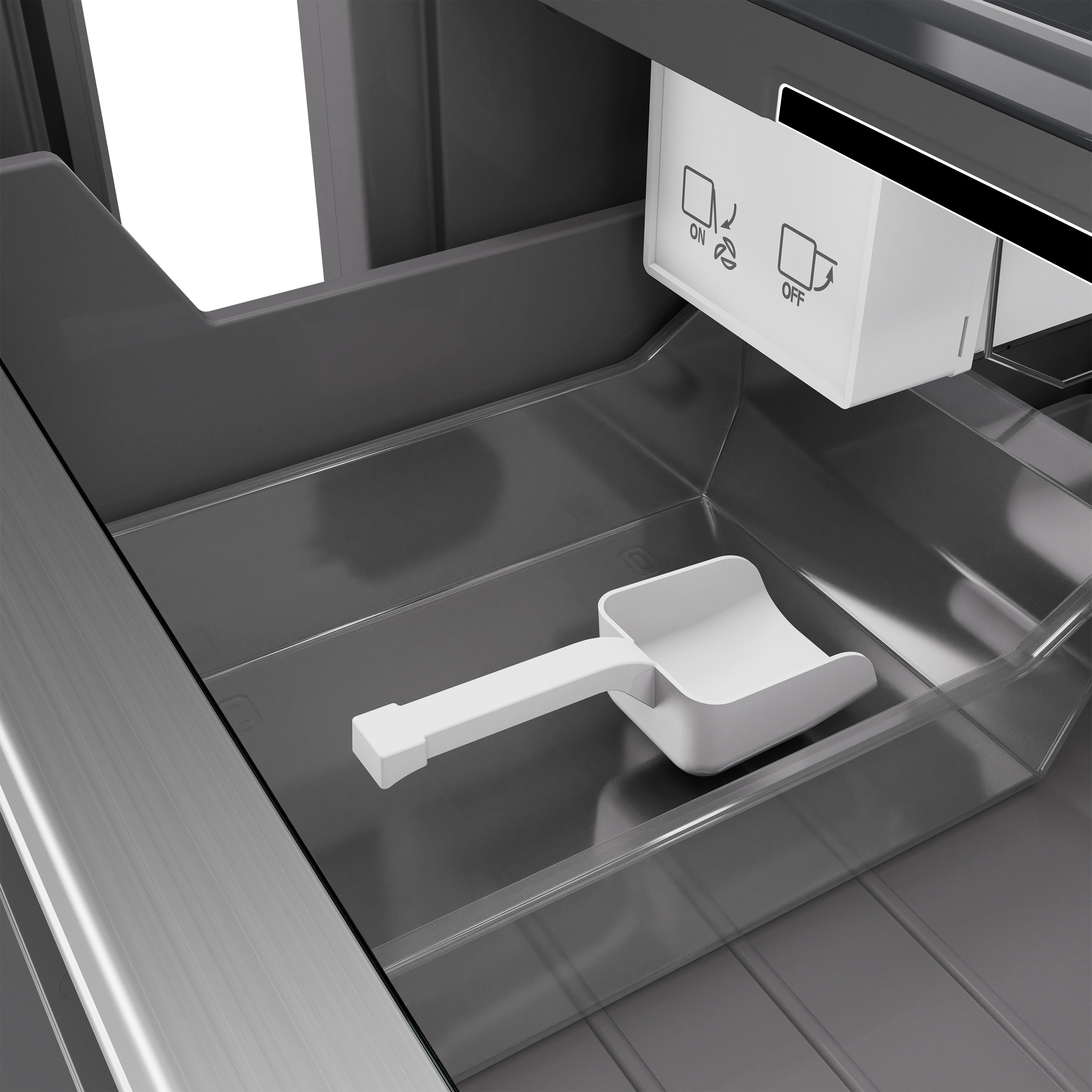 ZLINE 18 in. 8.6 cu. ft. Left Hinge Column Freezer in White Matte with Graphite Gray Interior (RCFVL-WM-18)