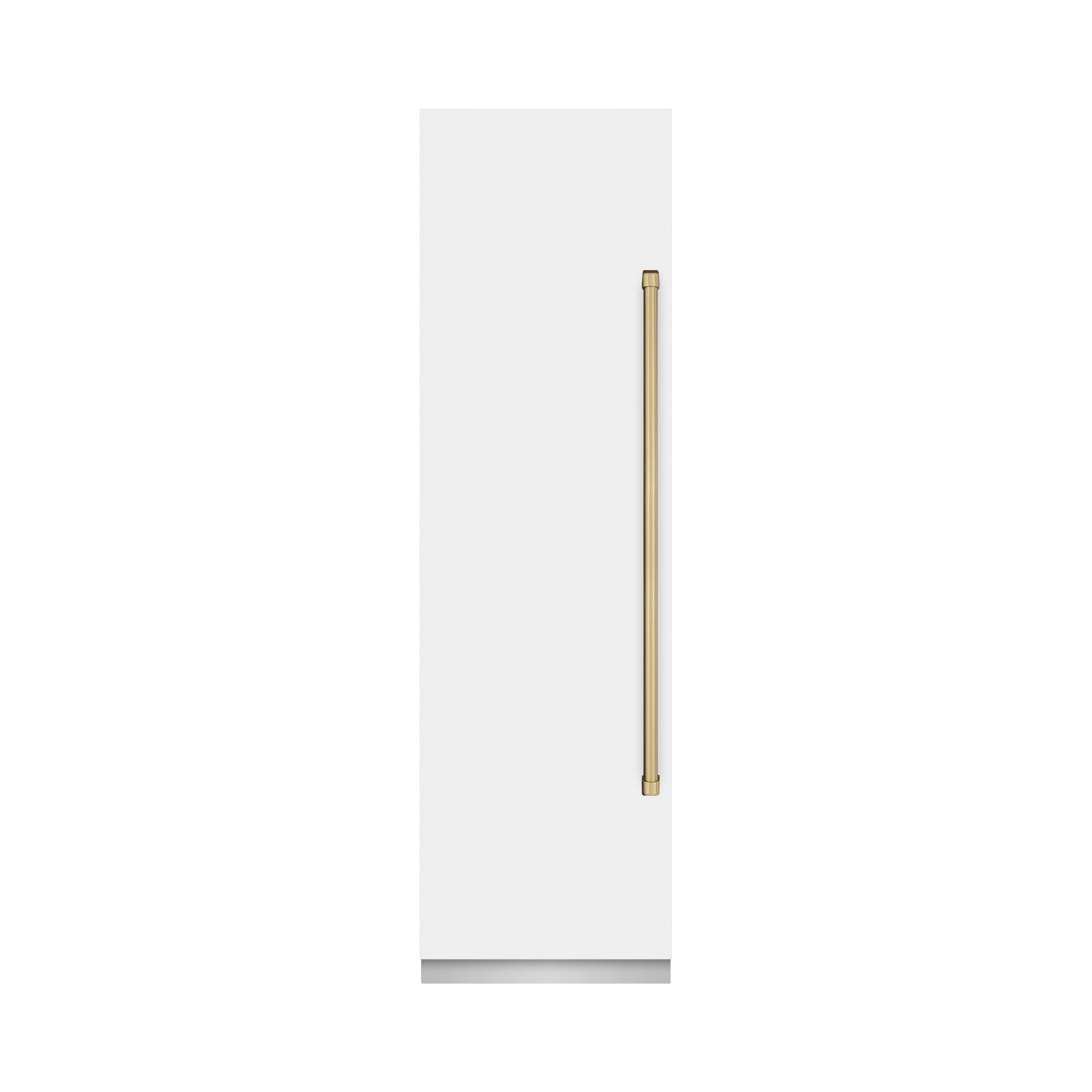 ZLINE Autograph Edition 24 in. 12.4 cu. ft. Column Freezer in White Matte with Graphite Gray Interior and Champagne Bronze Accents (RCFVZ-WM-24-CB)