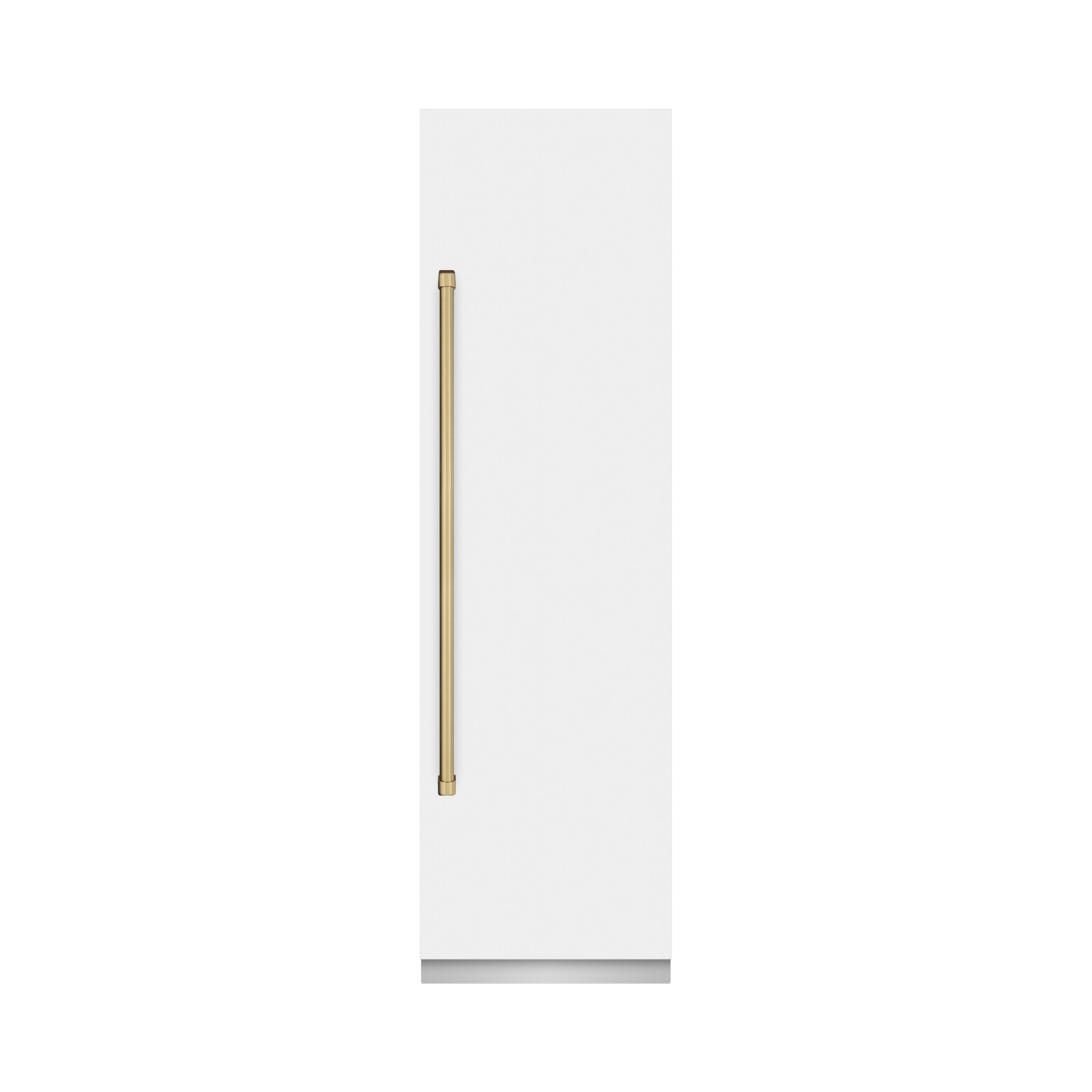 ZLINE Autograph Edition 24 in. 12.5 cu. ft. Column Refrigerator in White Matte with Graphite Gray Interior and Champagne Bronze Accents (RCRVZ-WM-24-CB)