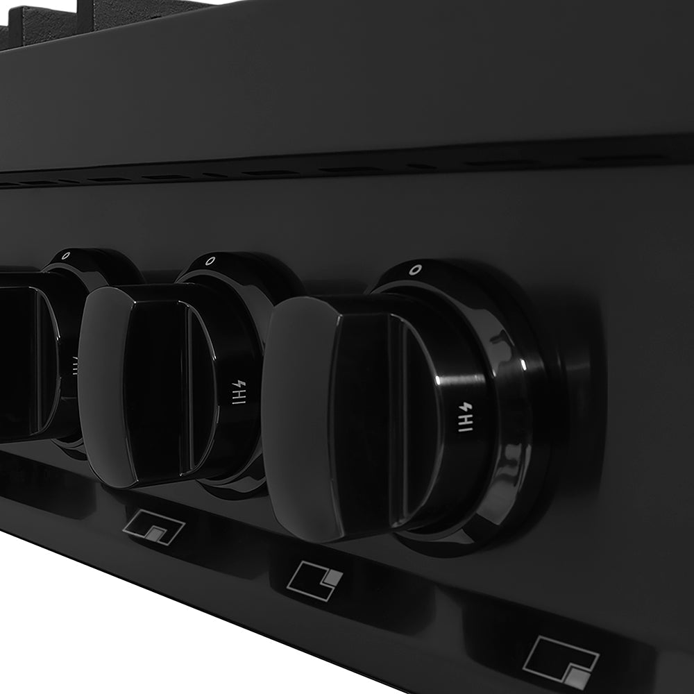 ZLINE 48 in. Classic Gas Rangetop with 8 Burners and Porcelain Cooktop in Black Stainless Steel (RTB2-48)