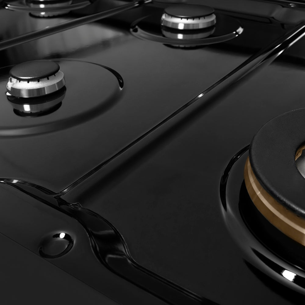 ZLINE 48 in. Classic Gas Rangetop with 8 Burners and Porcelain Cooktop in Black Stainless Steel (RTB2-48)