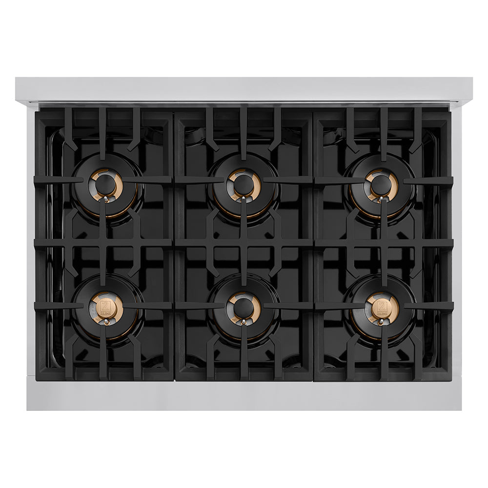 ZLINE 36 in. Classic Gas Rangetop with 6 Burner DuoPro™ Cooktop in Stainless Steel (PCRT36)