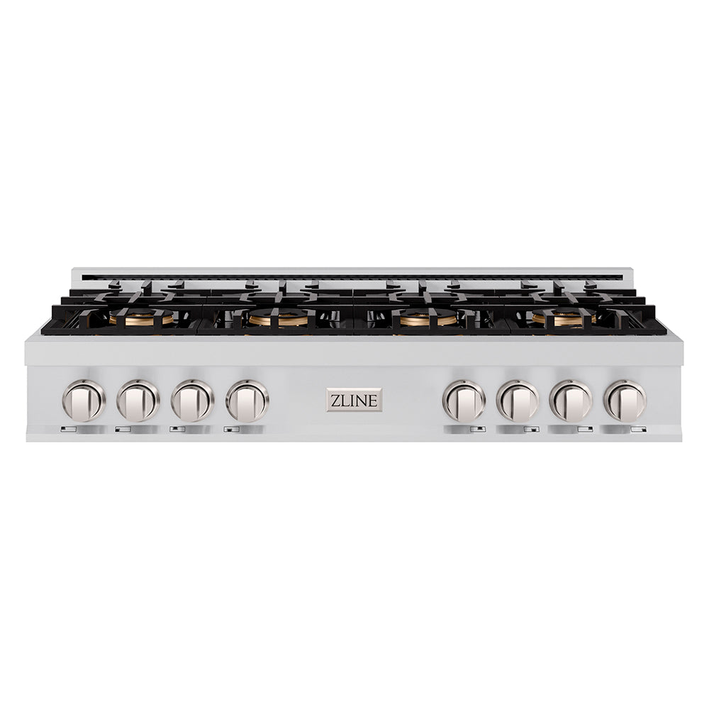 ZLINE 48 in. Classic Gas Rangetop with 8 Burner DuoPro™ Cooktop in Stainless Steel (PCRT48)