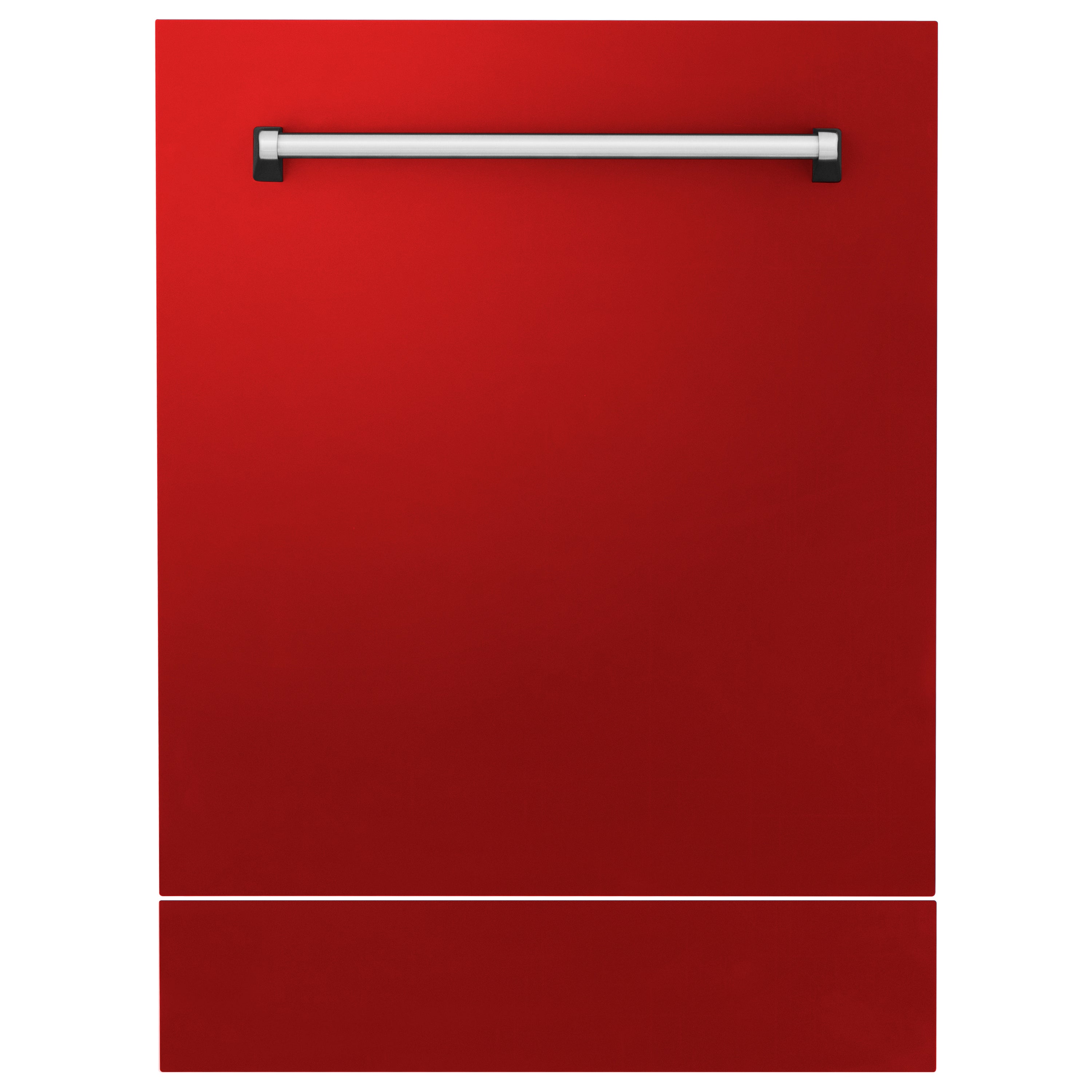 ZLINE 24" Tallac Dishwasher Panel in Red Matte with Traditional Handle (DPV-RM-24)
