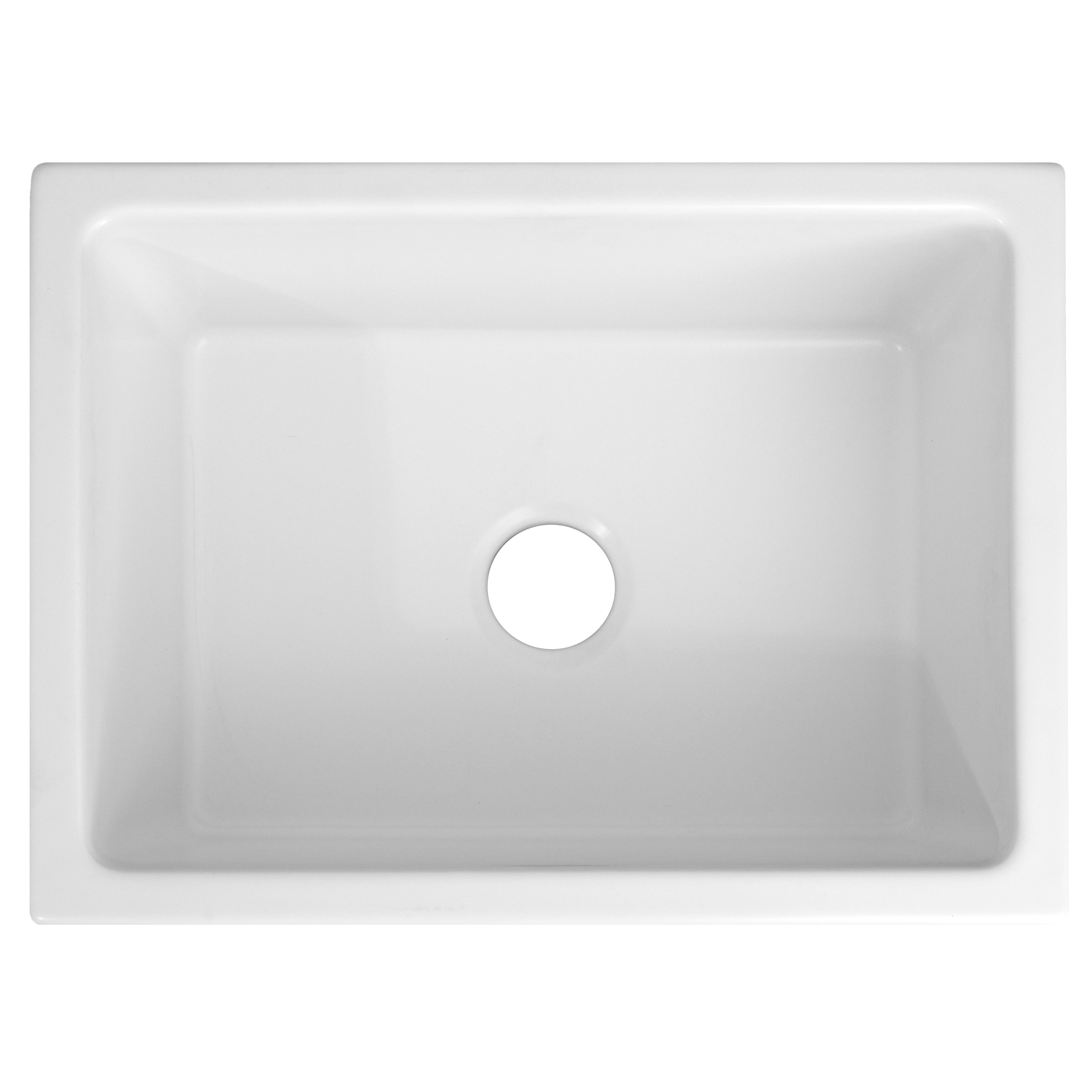 ZLINE 24 in. Venice Farmhouse Apron Front Reversible Single Bowl Fireclay Kitchen Sink with Bottom Grid in White Matte (FRC5120-WM-24)