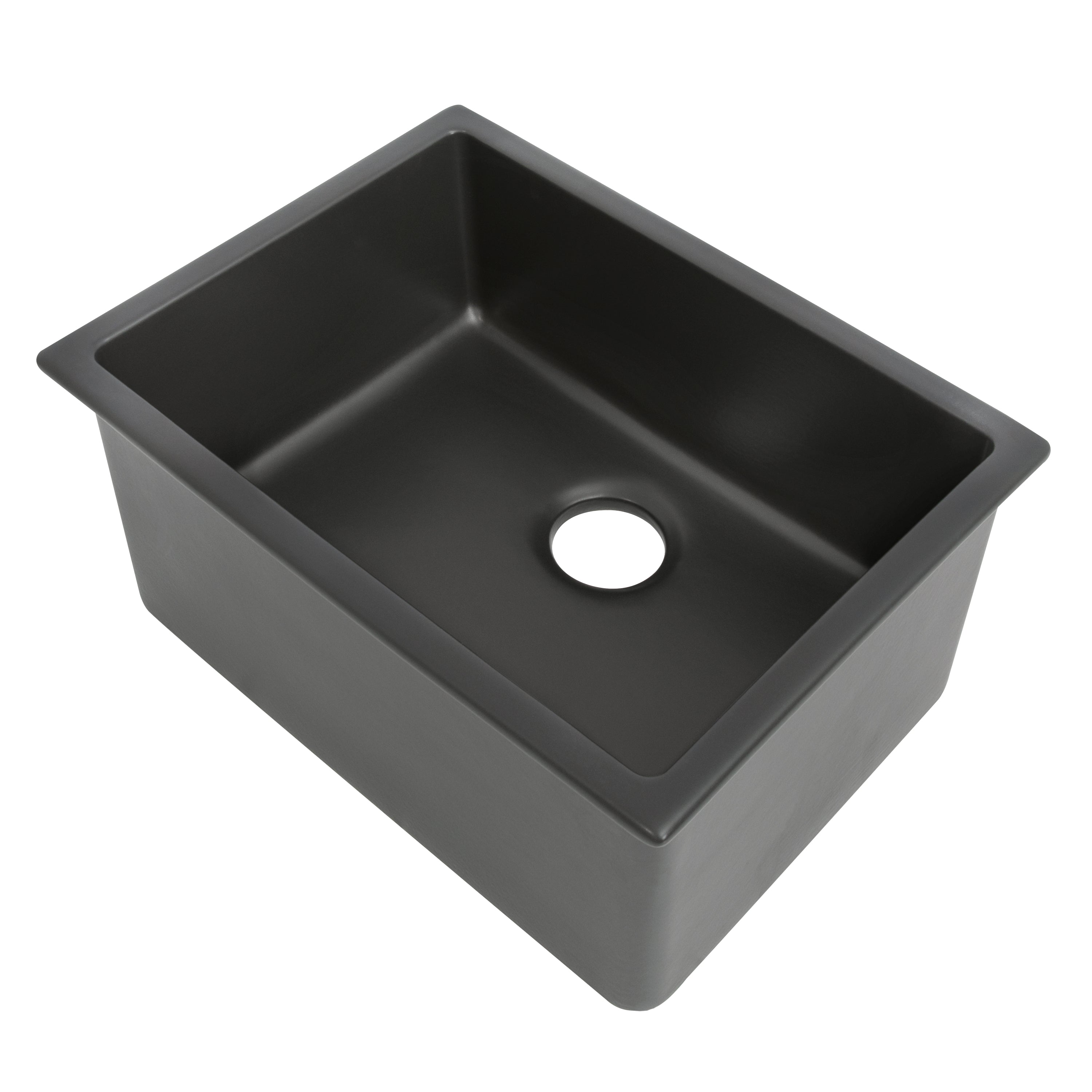 ZLINE 24 in. Rome Dual Mount Single Bowl Fireclay Kitchen Sink with Bottom Grid in Charcoal (FRC5123-CL-24)