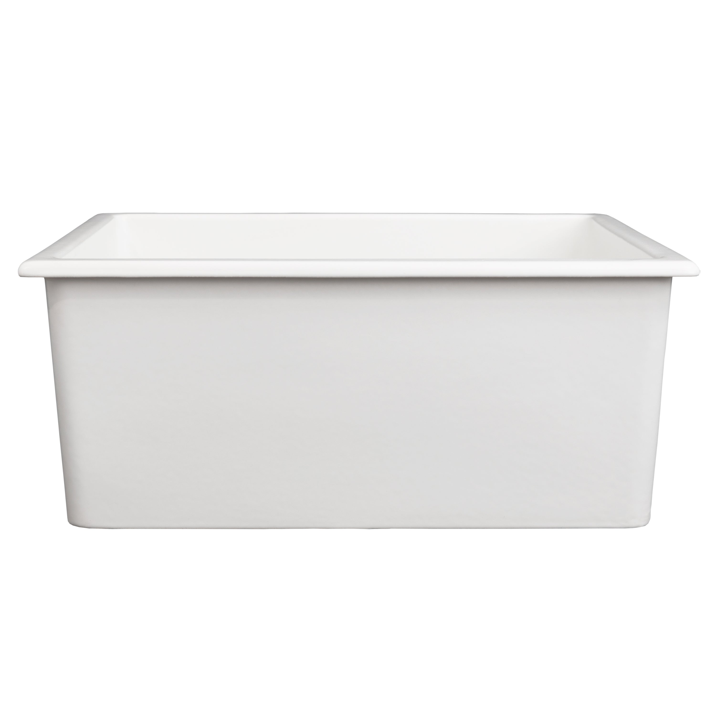 ZLINE 24 in. Rome Dual Mount Single Bowl Fireclay Kitchen Sink with Bottom Grid in White Matte (FRC5123-WM-24)
