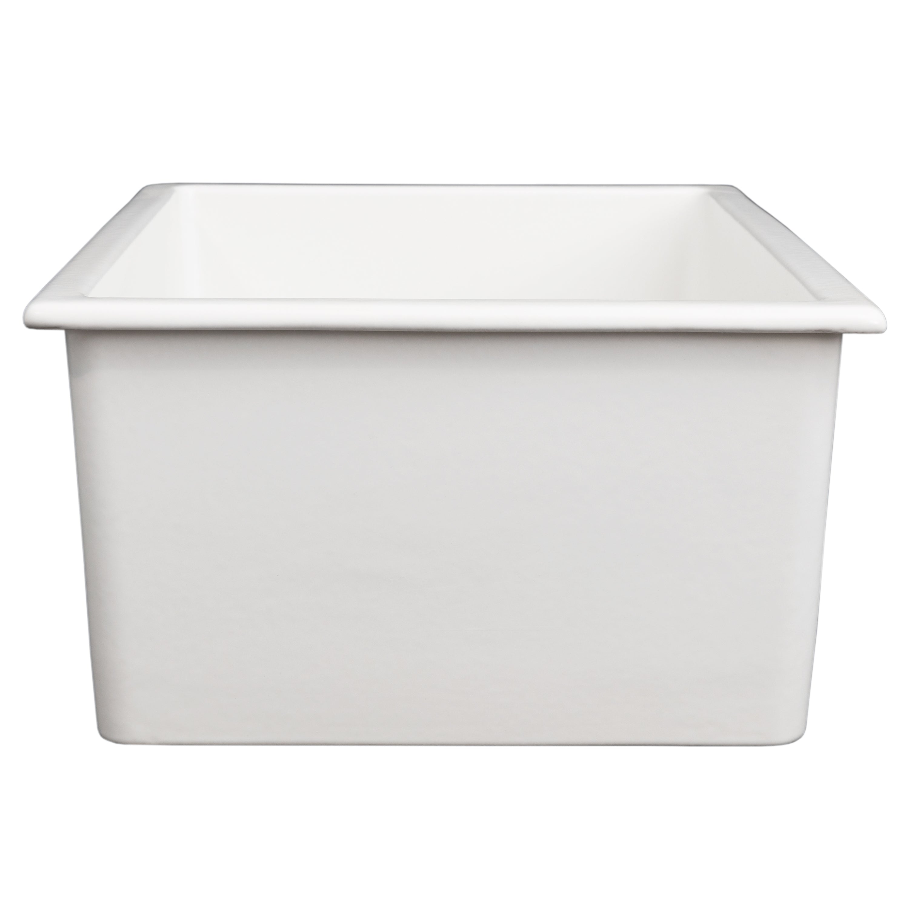 ZLINE 24 in. Rome Dual Mount Single Bowl Fireclay Kitchen Sink with Bottom Grid in White Matte (FRC5123-WM-24)