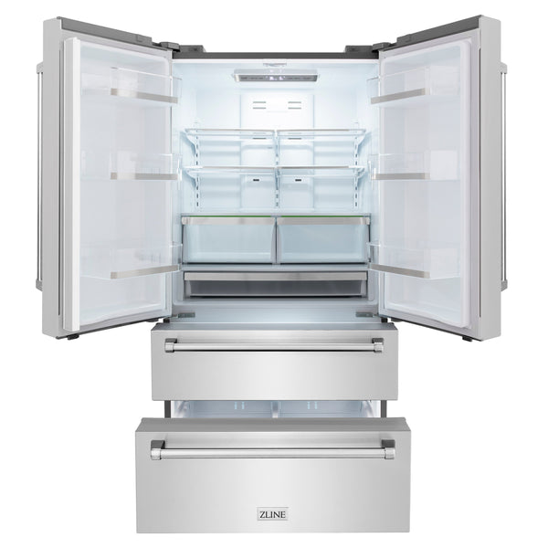 30" ZLINE Appliances Package with Refrigeration - 30" Stainless Steel Gas Range, 30" Traditional Over The Range Microwave and 24" Tall Tub Dishwasher (4KPR-SGROTRH30-DWV)