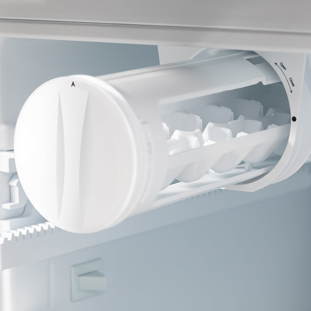 ZLINE Autograph Edition 36 in. 22.5 cu. ft. Counter-Depth French Door Refrigerator with Ice Maker in Fingerprint-Resistant Stainless Steel and Polished Gold Helix Handles (RFMZ-36-KG)