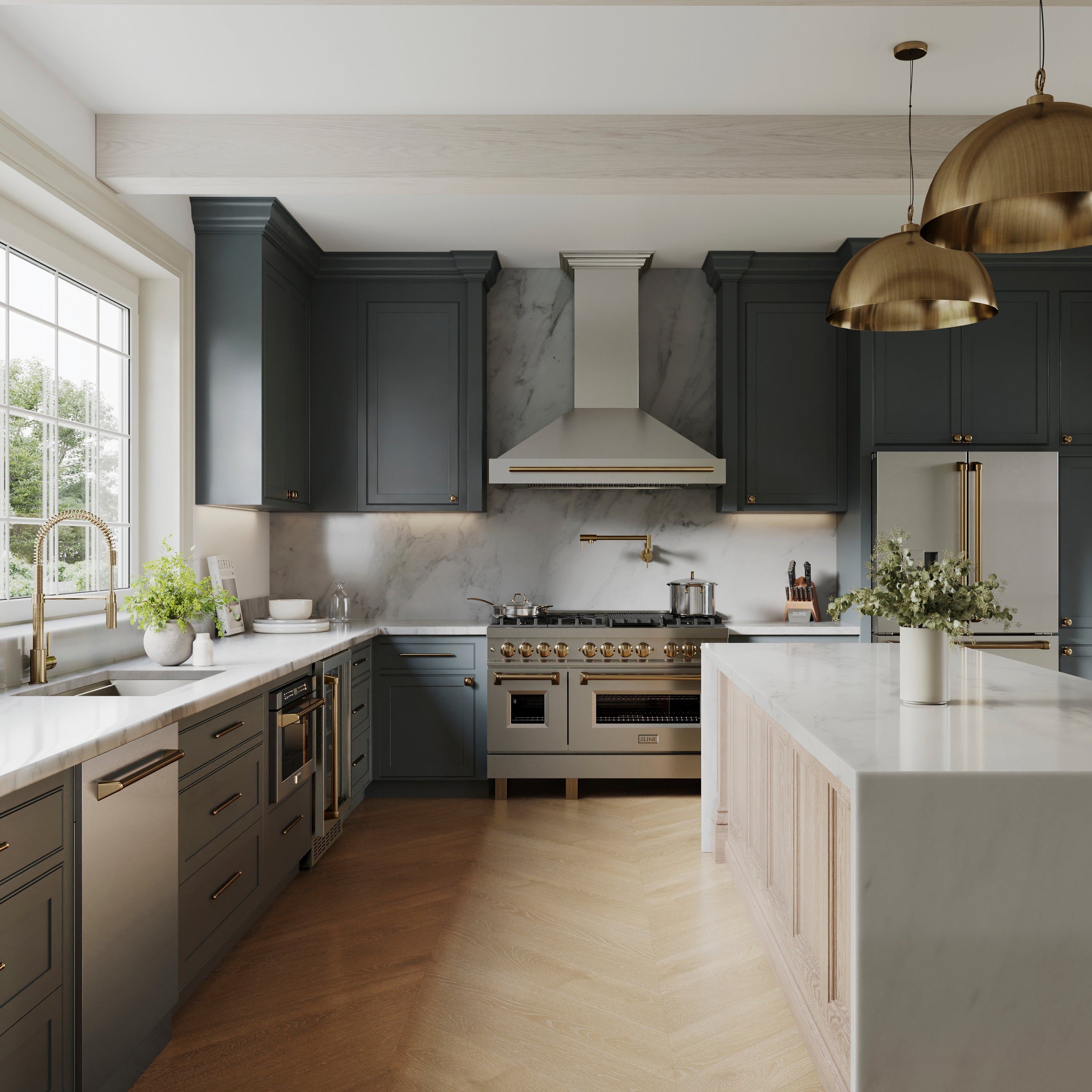 ZLINE Sierra Kitchen Faucet in Champagne Bronze (SRA-KF-CB)