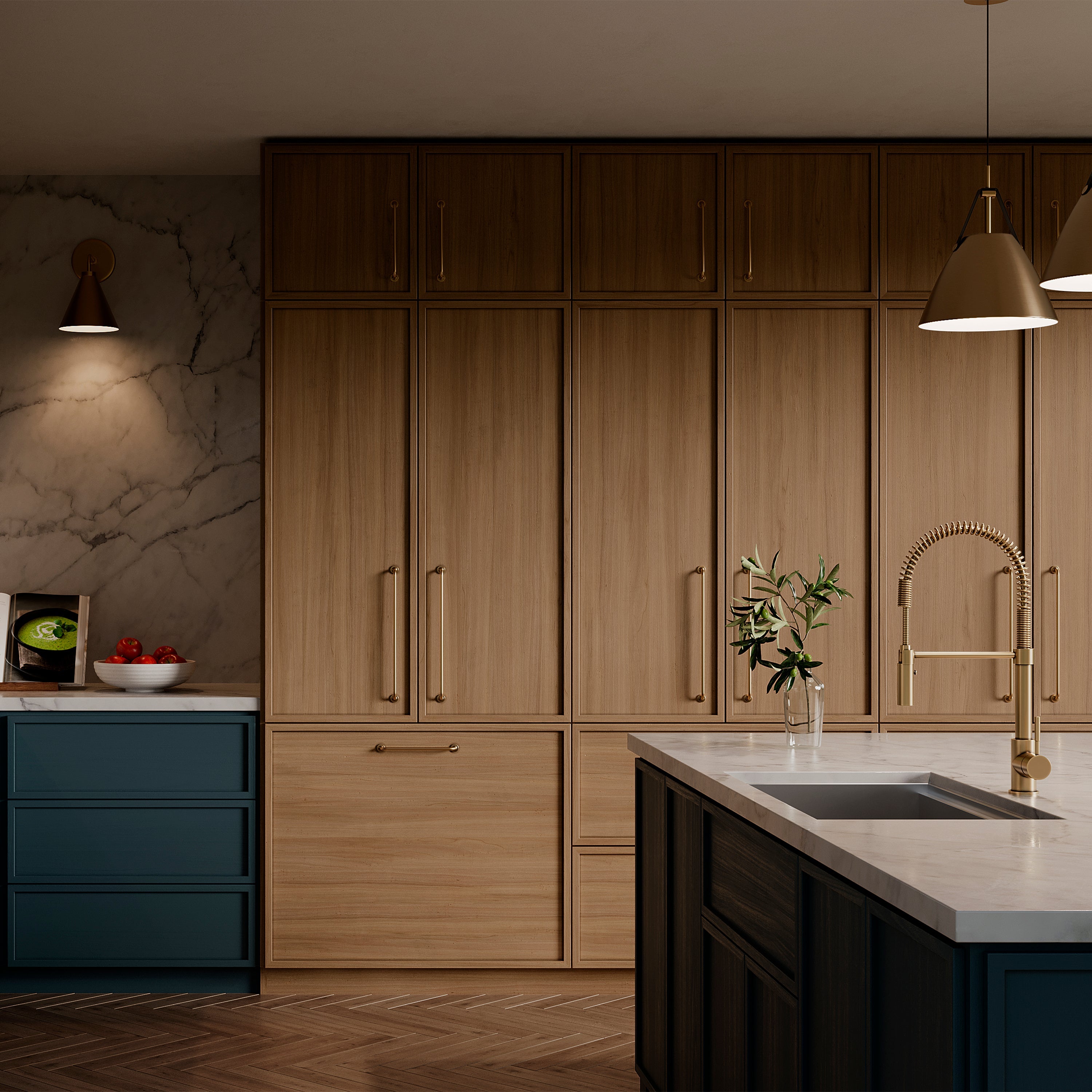 ZLINE Sierra Kitchen Faucet in Champagne Bronze (SRA-KF-CB)