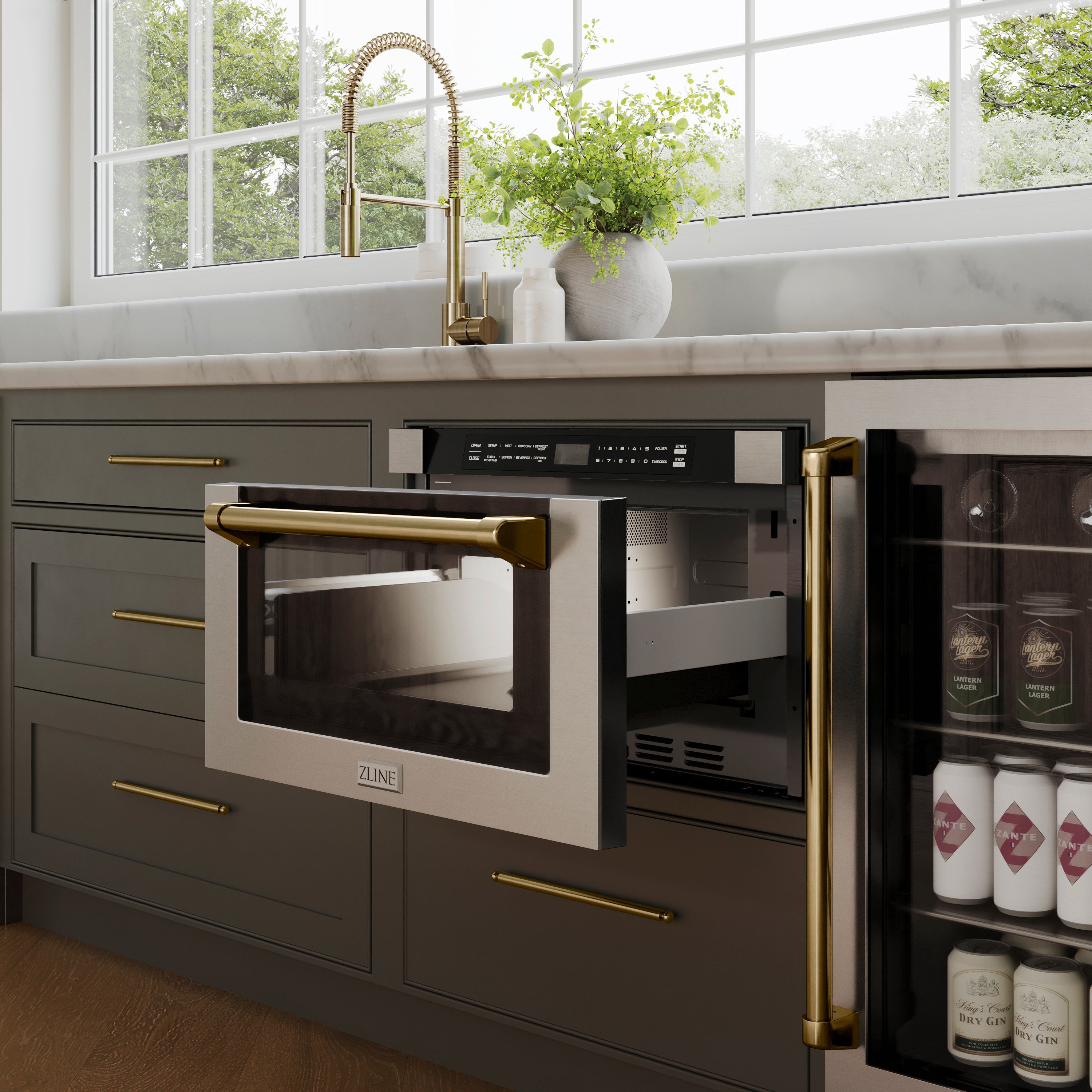 ZLINE Sierra Kitchen Faucet in Champagne Bronze (SRA-KF-CB)