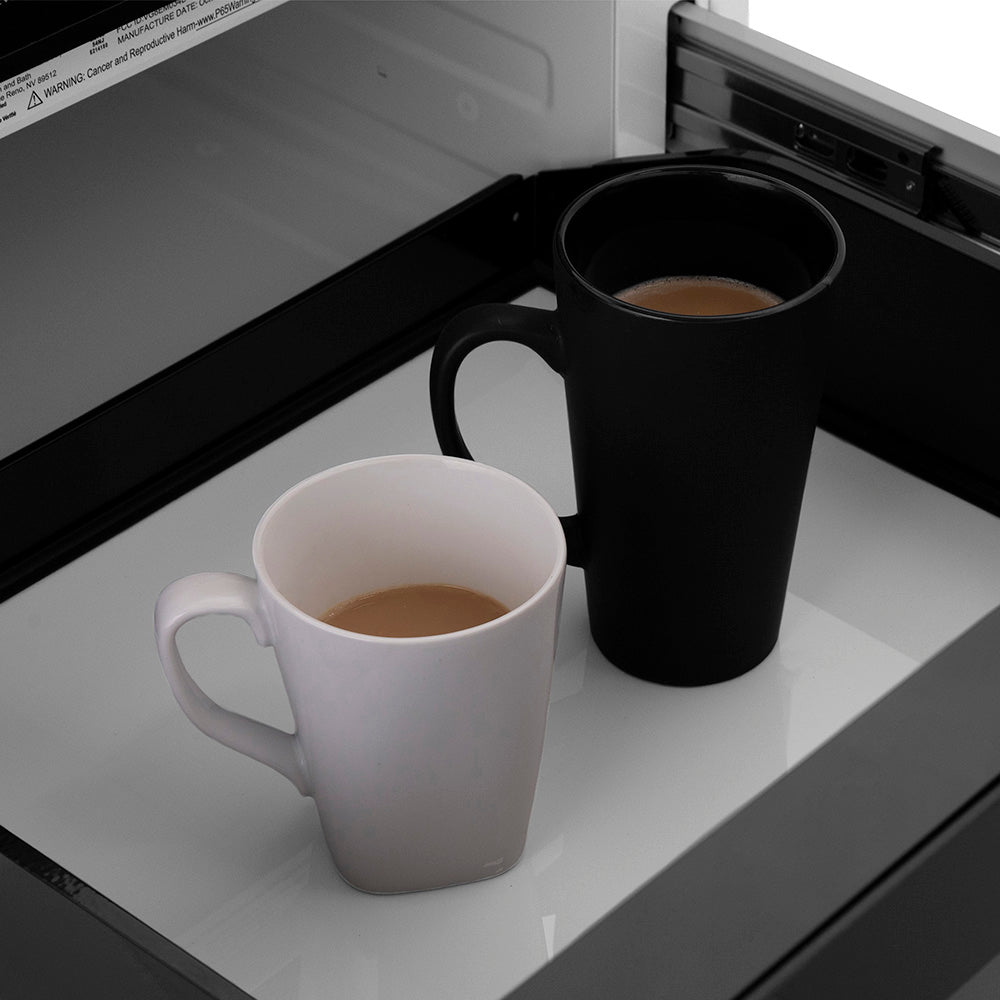 ZLINE Autograph Edition 24 in. 1.2 cu. ft. Built-in Microwave Drawer in Stainless Steel and Polished Nickel Helix Handle (MWDZ-1-H-KPN)