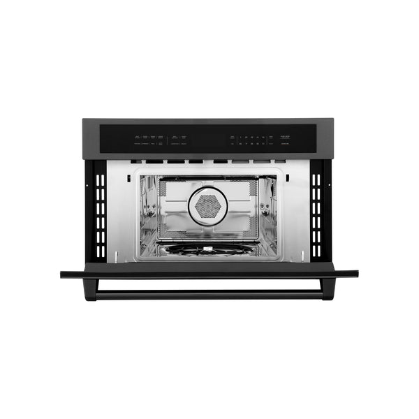 ZLINE 30 in. Microwave Oven in Black Stainless Steel with Traditional Handle (MWO-30-BS)