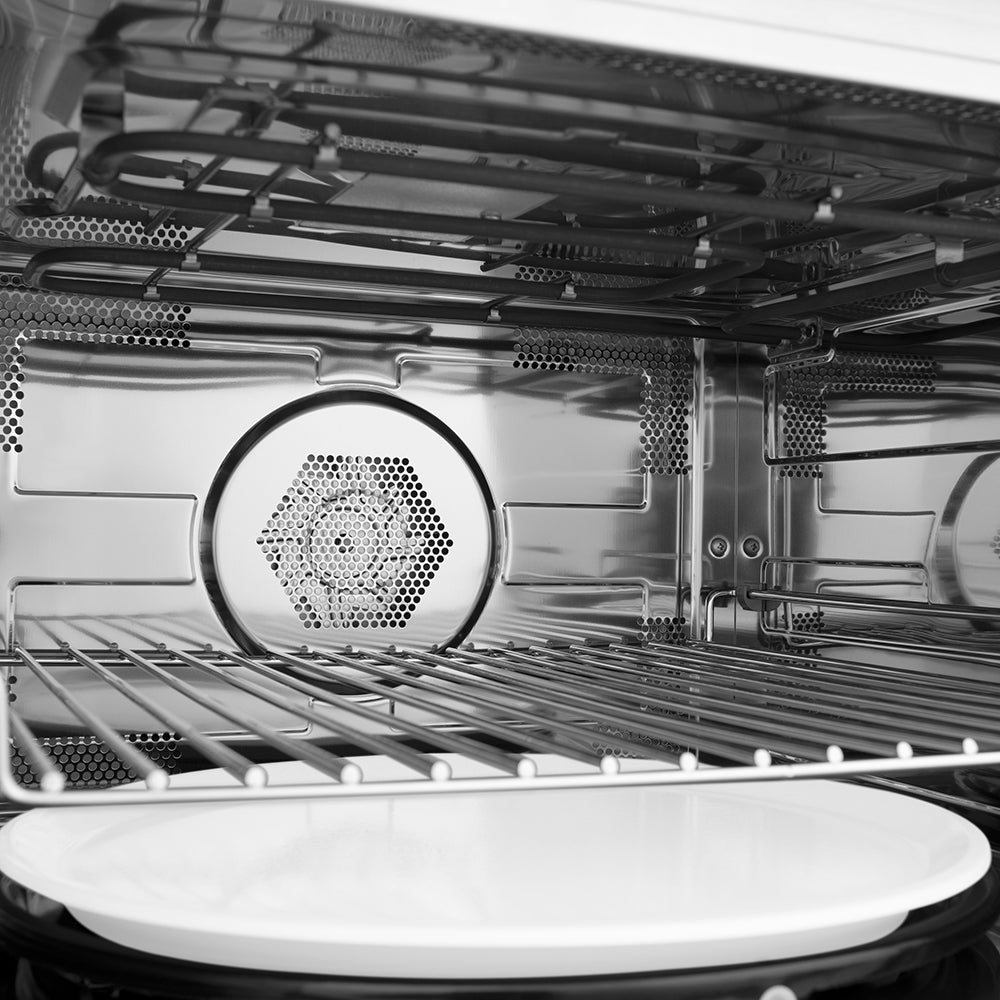 ZLINE Autograph Edition 30 in. 1.6 cu ft. Built-in Convection Microwave Oven in Stainless Steel and Champagne Bronze Helix Handle (MWOZ-30-KCB)