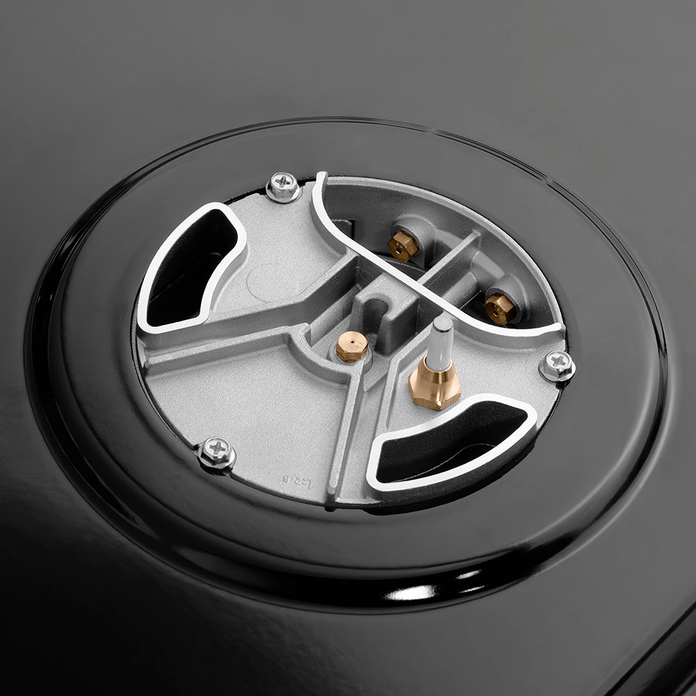 ZLINE Autograph Edition 30 in. Paramount Gas Rangetop with 4 Burner DuoPro™ Cooktop in Black Stainless Steel and Polished Gold Accents (PSRTBZ-30-G)