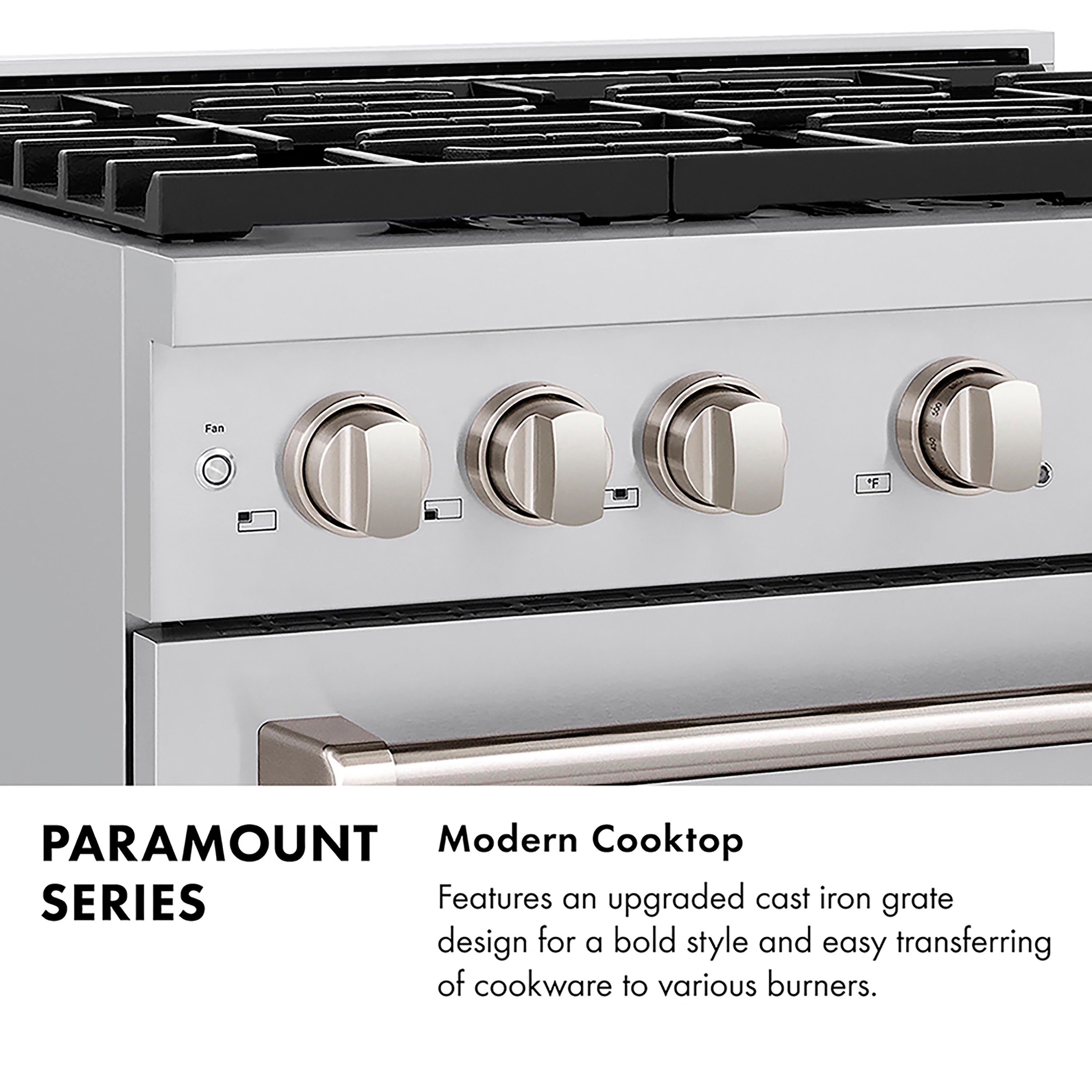 ZLINE 30 in. 4.2 cu. ft. Paramount Dual Fuel Range with 4 Burner DuoPro™ Cooktop and Electric Convection Oven in Satin Stainless Steel with White Matte Door (PSDRS-WM-30)