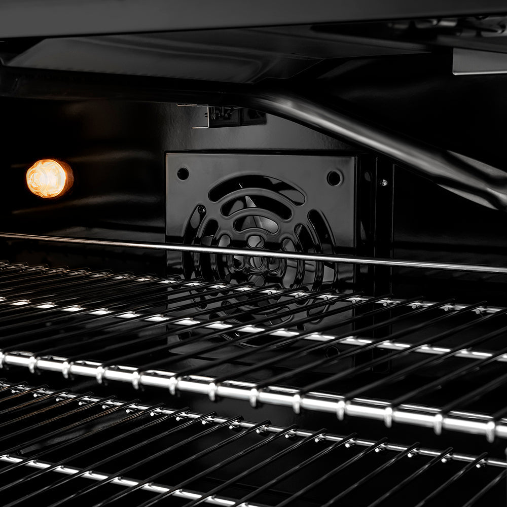 ZLINE Designer Collection 36 in. 5.2 cu. ft. Paramount Gas Range with 6 Burner Cooktop and Convection Gas Oven in Black Satin Stainless Steel with Matte Black and Champagne Bronze Accents (SGRBSZ-36-MBCB)