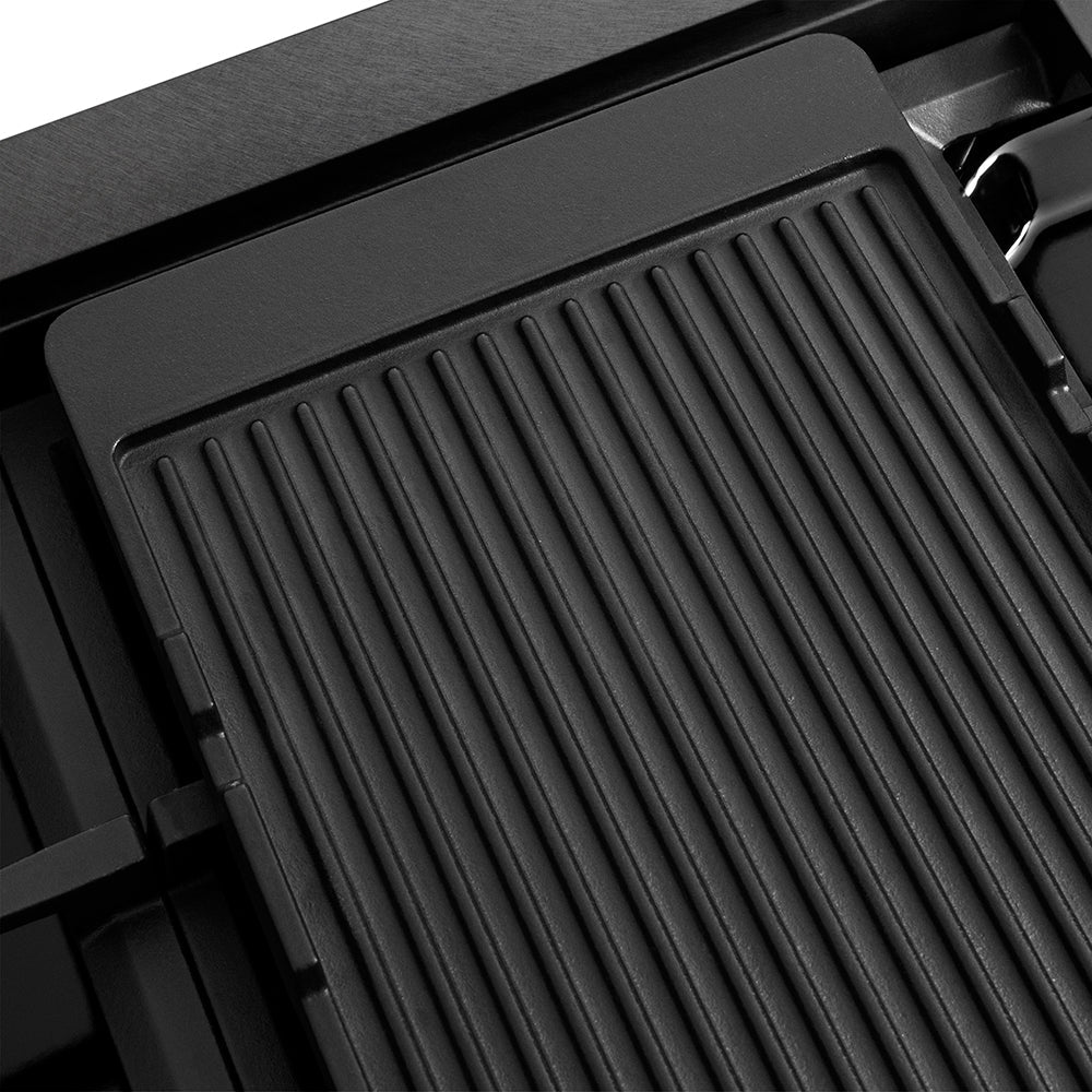 ZLINE Designer Collection 48 in. 6.7 cu. ft. Paramount Gas Range with 8 Burner DuoPro™ Cooktop and Dual Ovens in Black Satin Stainless Steel with Matte Black and Champagne Bronze Accents (PSGRBSZ-48-MBCB)