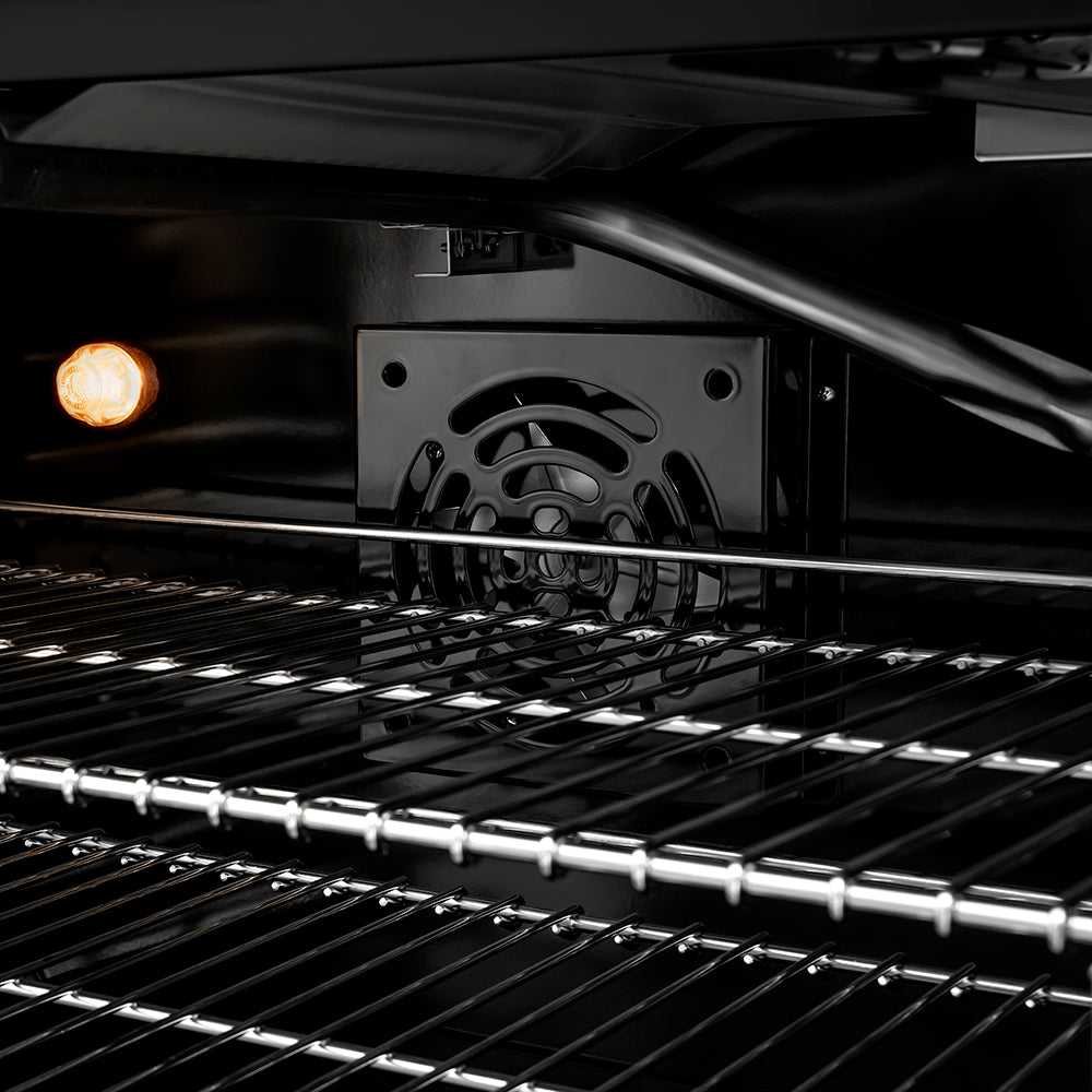 ZLINE Autograph Edition 36 in. 5.2 cu. ft. Paramount Gas Range with 6 Burner DuoPro™ Cooktop and Convection Gas Oven in Black Satin Stainless Steel and Champagne Bronze Accents (PSGRBSZ-36-CB)