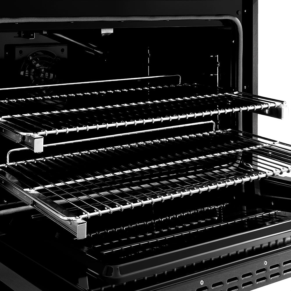 ZLINE Autograph Edition 36 in. 5.2 cu. ft. Paramount Gas Range with 6 Burner DuoPro™ Cooktop and Convection Gas Oven in Black Satin Stainless Steel and Polished Gold Accents (PSGRBSZ-36-G)