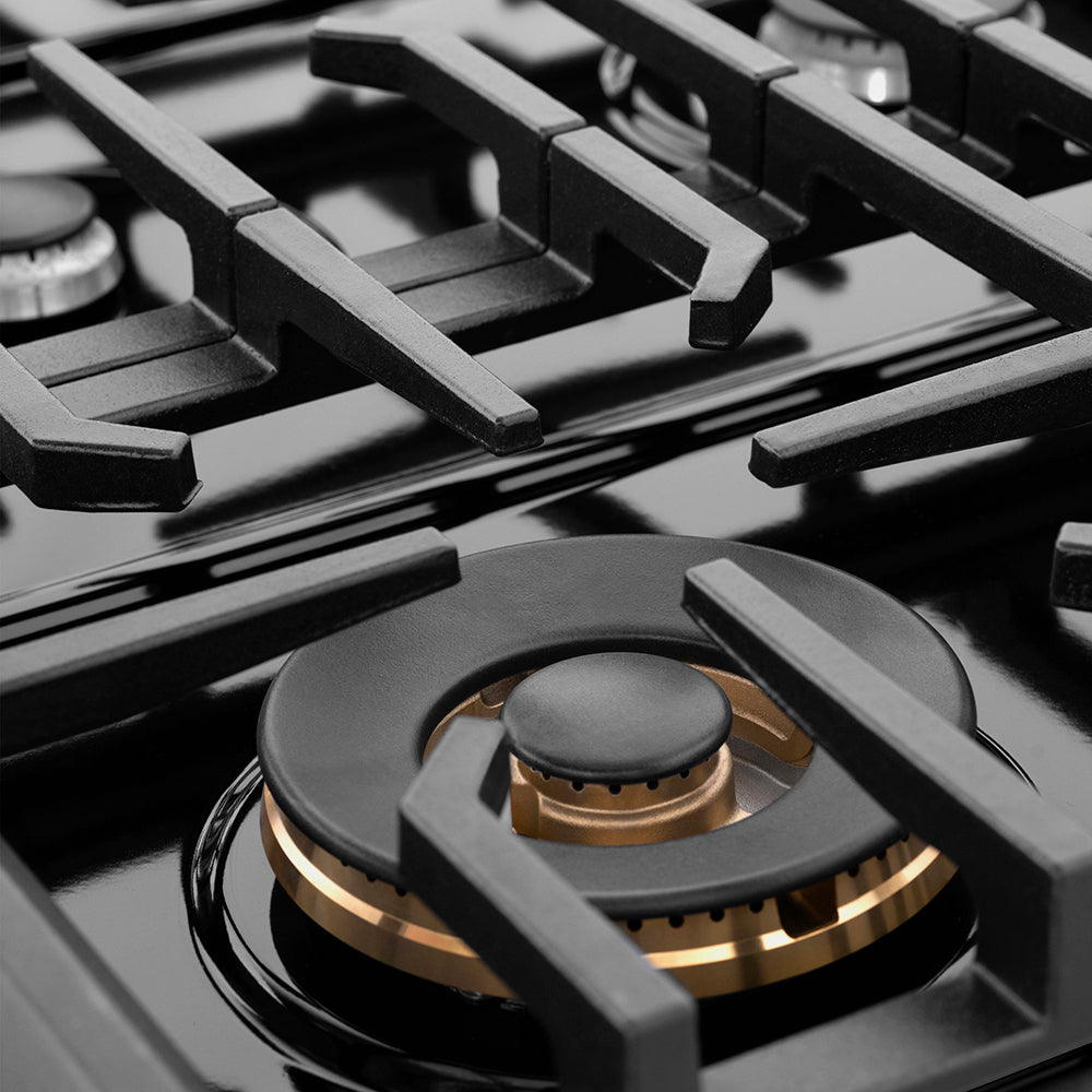 ZLINE 36 in. Paramount Gas Rangetop with 6 Burners and Porcelain Cooktop in Black Satin Stainless Steel (SRTBS-36)