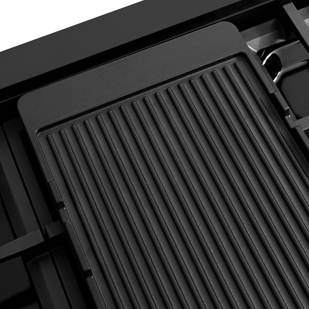 ZLINE Autograph Edition 48 in. 6.7 cu. ft. Paramount Double Oven Dual Fuel Range with 8 Burner Gas Cooktop in Black Stainless Steel and Champagne Bronze Helix Handles and Knob Accents (SDRBZ-48-KCB)