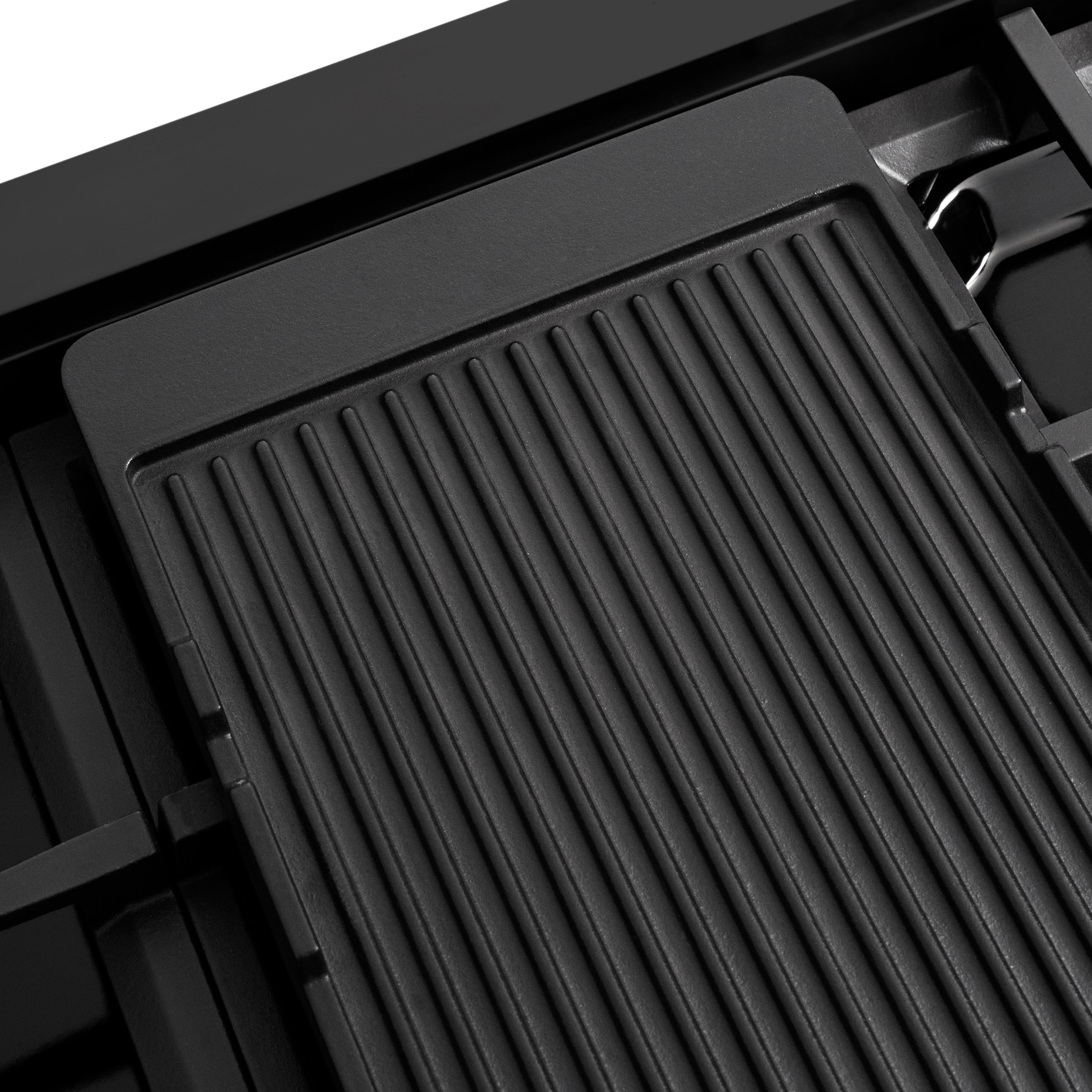 ZLINE Autograph Edition 48 in. 6.7 cu. ft. Paramount Dual Fuel Range with 8 Burner DuoPro™ Cooktop and Dual Ovens in Black Stainless Steel with Champagne Bronze Helix Handles and Accents (PSDRBZ-48-KCB)