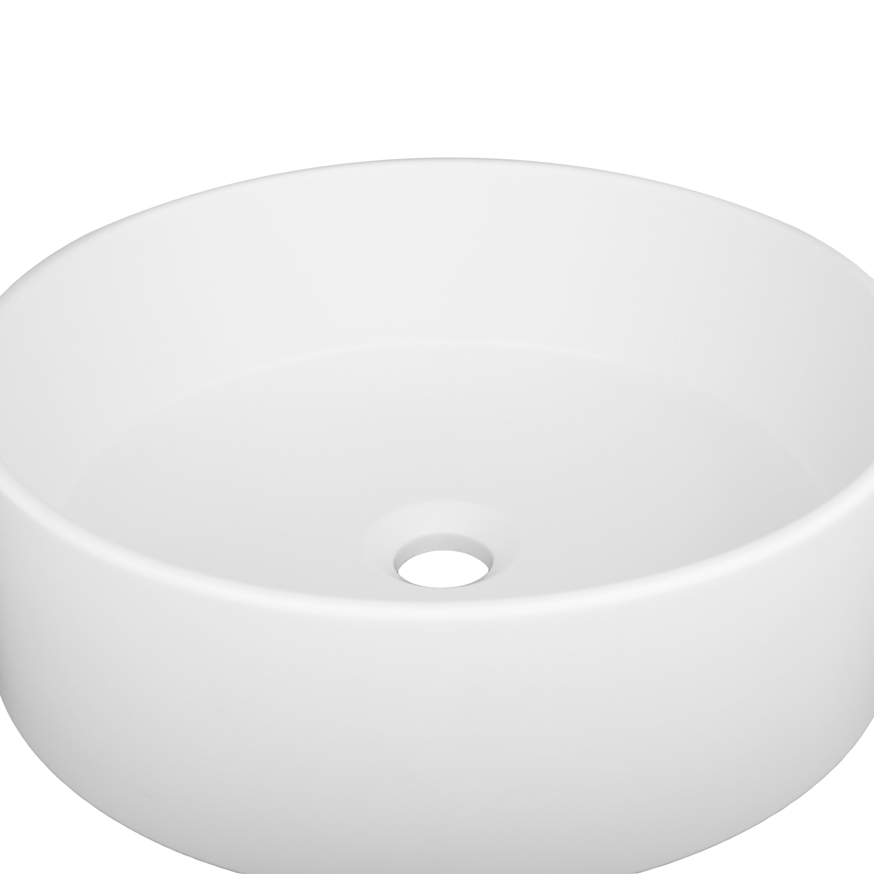ZLINE 16 in. Siena Round Vessel Bath Sink in White Matte (SK-QVR-WM-16)
