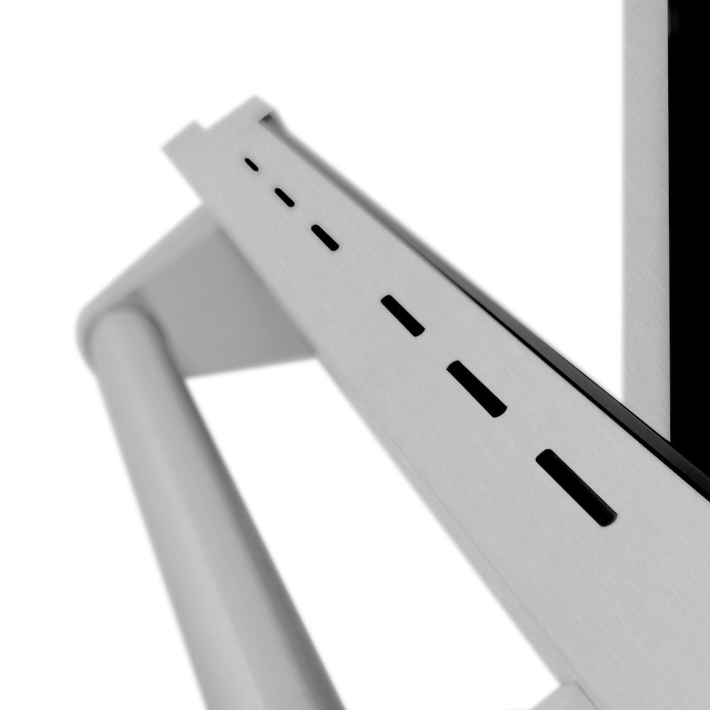 ZLINE 24 in. 2.8 cu. ft. Legacy Dual Fuel Range with 4 Burner Gas Cooktop and Electric Convection Oven in Stainless Steel with Satin Stainless Steel Door (RA-SN-24)