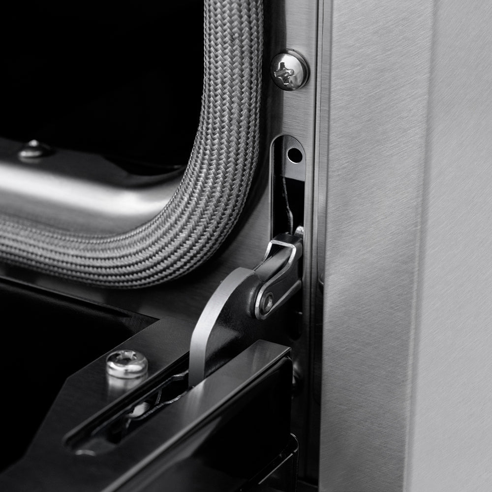 ZLINE Autograph Edition 30 in. 4.2 cu. ft. Paramount Dual Fuel Range with 4 Burner DuoPro™ Cooktop and Electric Convection Oven in Satin Stainless Steel with White Matte Door and Champagne Bronze Accents (PSDRSZ-WM-30-CB)