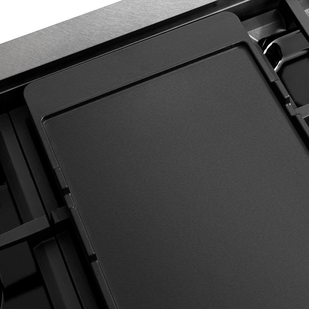 ZLINE Autograph Edition 48 in. 6.7 cu. ft. Paramount Dual Fuel Range with 8 Burner DuoPro™ Cooktop and Dual Ovens in Satin Stainless Steel with Black Matte Doors and Champagne Bronze Accents (PSDRSZ-BLM48-CB)