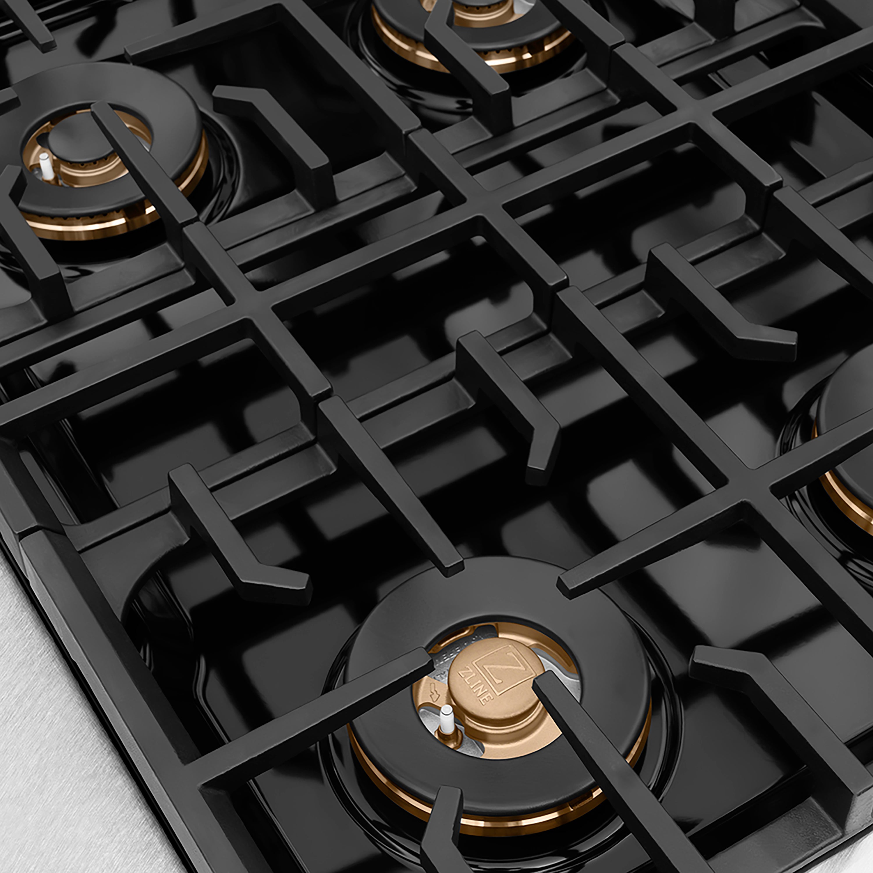 ZLINE Autograph Edition 30 in. Paramount Gas Rangetop with 4 Burner DuoPro™ Cooktop in Satin Stainless Steel and Polished Gold Accents (PSRTSZ-30-G)