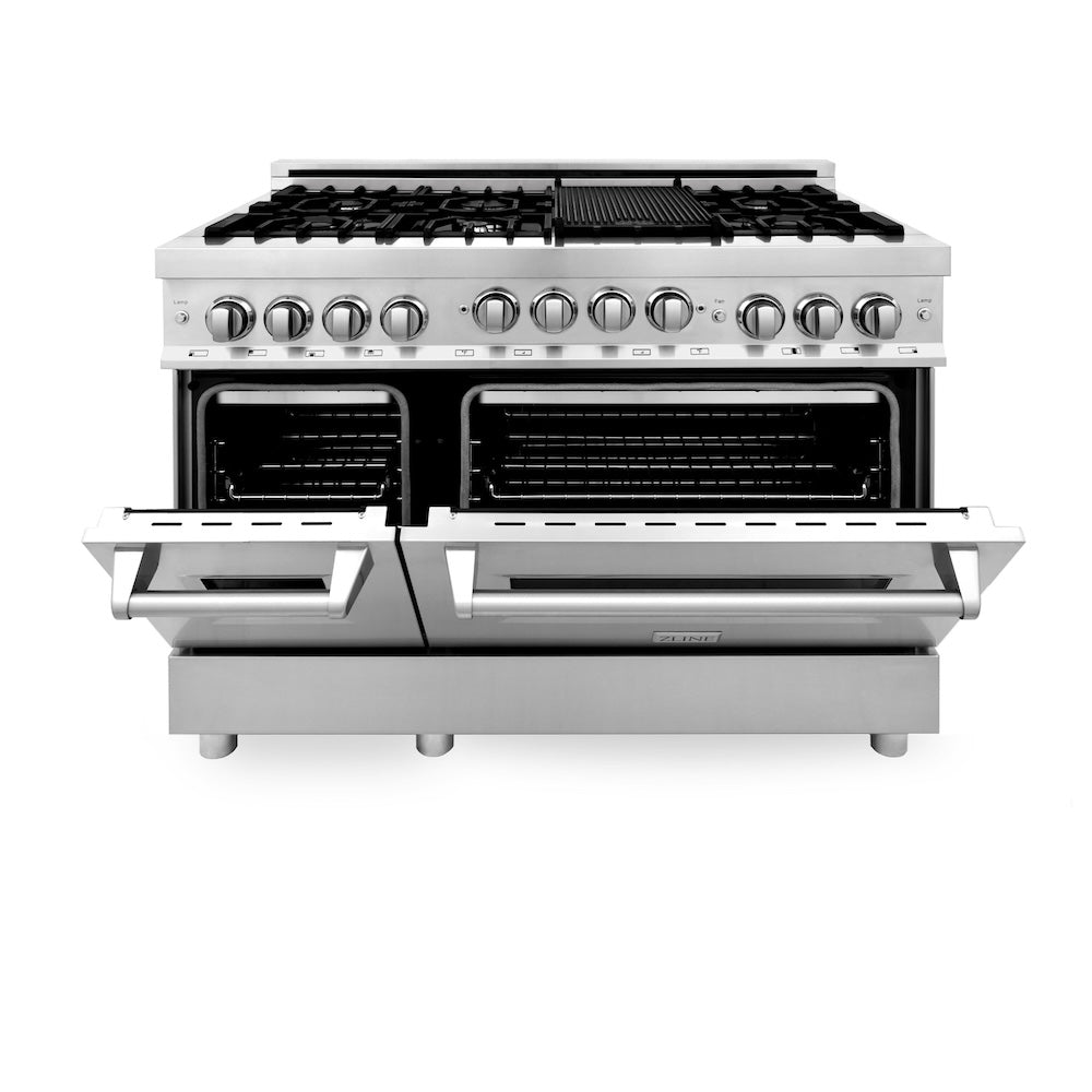 ZLINE 48 in. 6.0 cu. ft. Range with Natural Gas Stove and Natural Gas Oven in Stainless Steel (RG48)