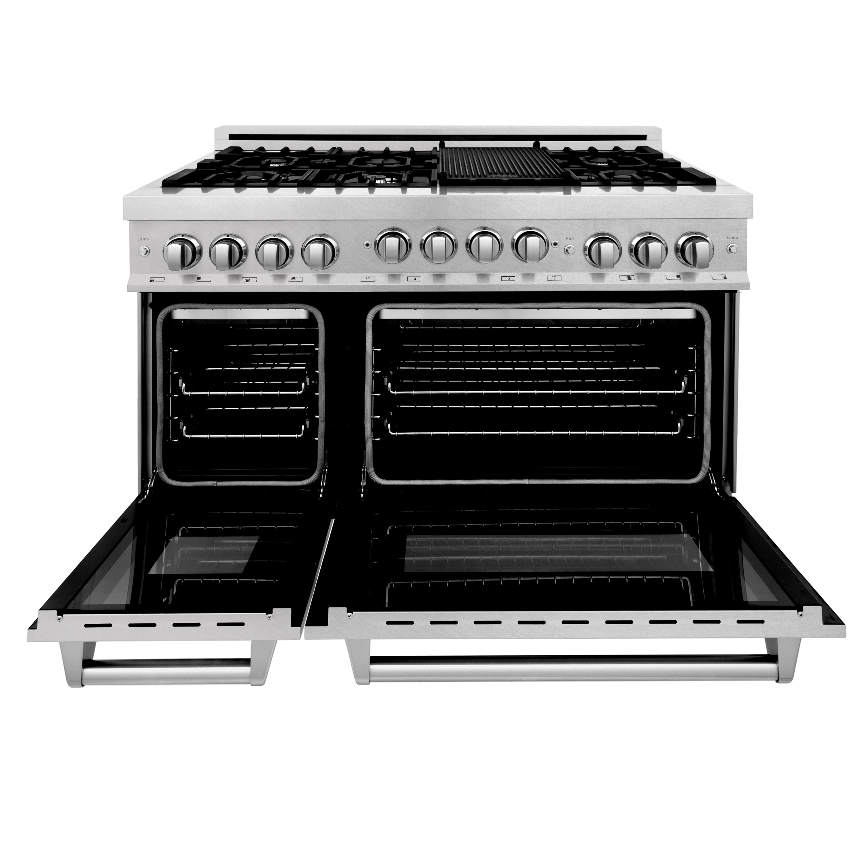 ZLINE 48 in. 6.0 cu. ft. Range with Natural Gas Stove and Natural Gas Oven in Fingerprint Resistant Stainless Steel (RGS-SN-48)