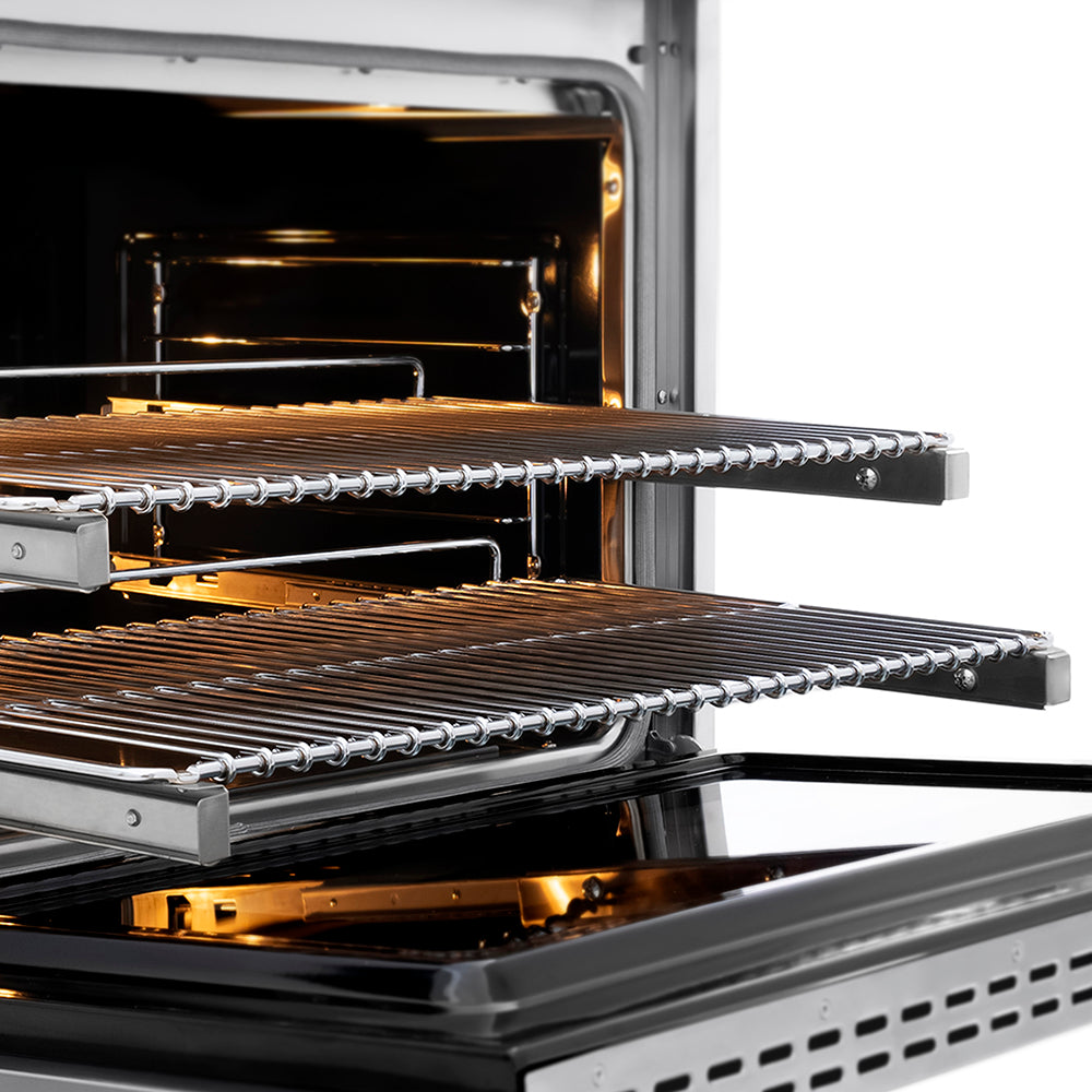 ZLINE Autograph Edition 36 in. 5.2 cu. ft. Paramount Dual Fuel Range with 6 Burner DuoPro™ Cooktop and Electric Convection Oven in Stainless Steel and Champagne Bronze Accents (PSDRZ-36-CB)