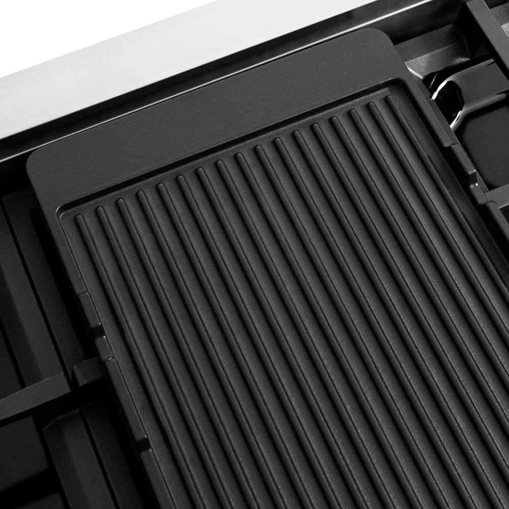 ZLINE Autograph Edition 48 in. 6.7 cu. ft. Paramount Dual Fuel Range with 8 Burner DuoPro™ Cooktop and Dual Ovens in Stainless Steel with Polished Nickel Helix Handles and Accents (PSDRZ-48-KPN)