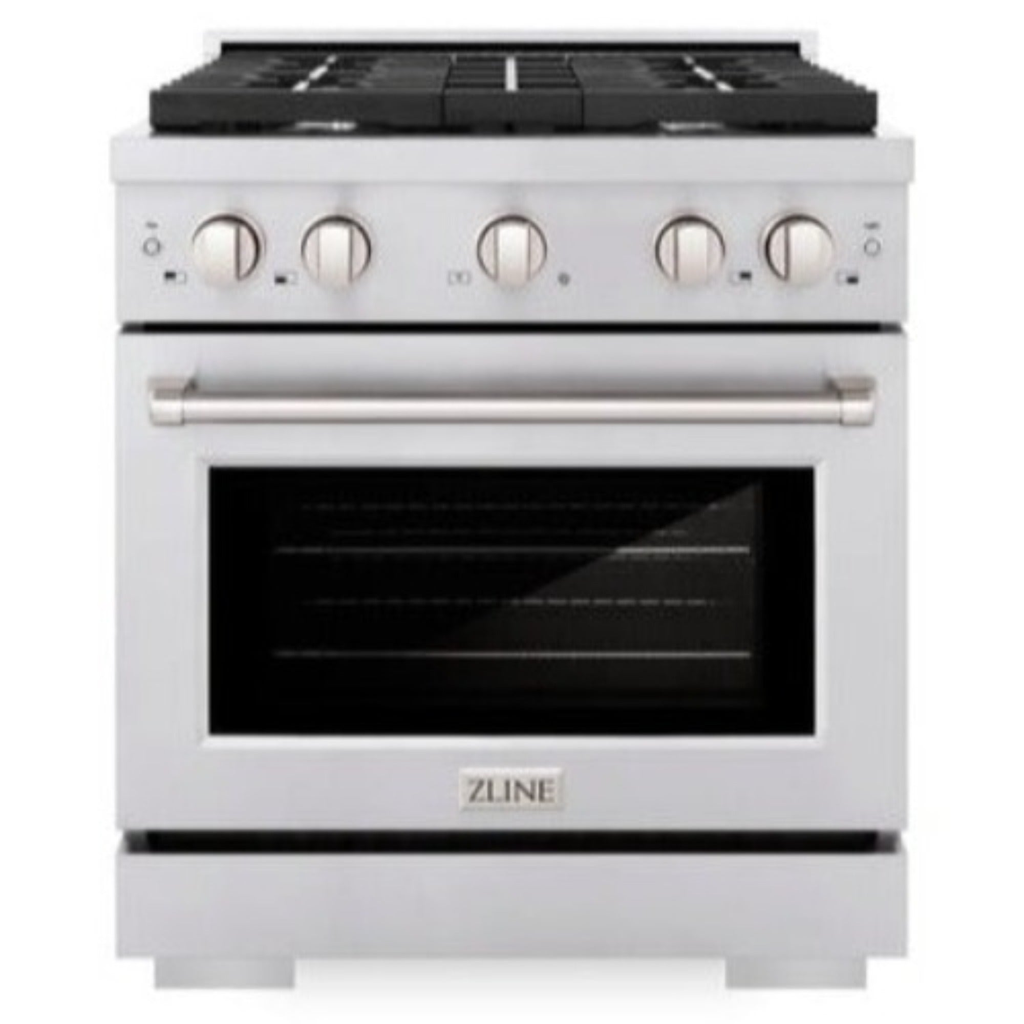 ZLINE 30 in. 4.2 cu. ft. 4 Burner Gas Range with Convection Gas Oven in Stainless Steel (SGR30)