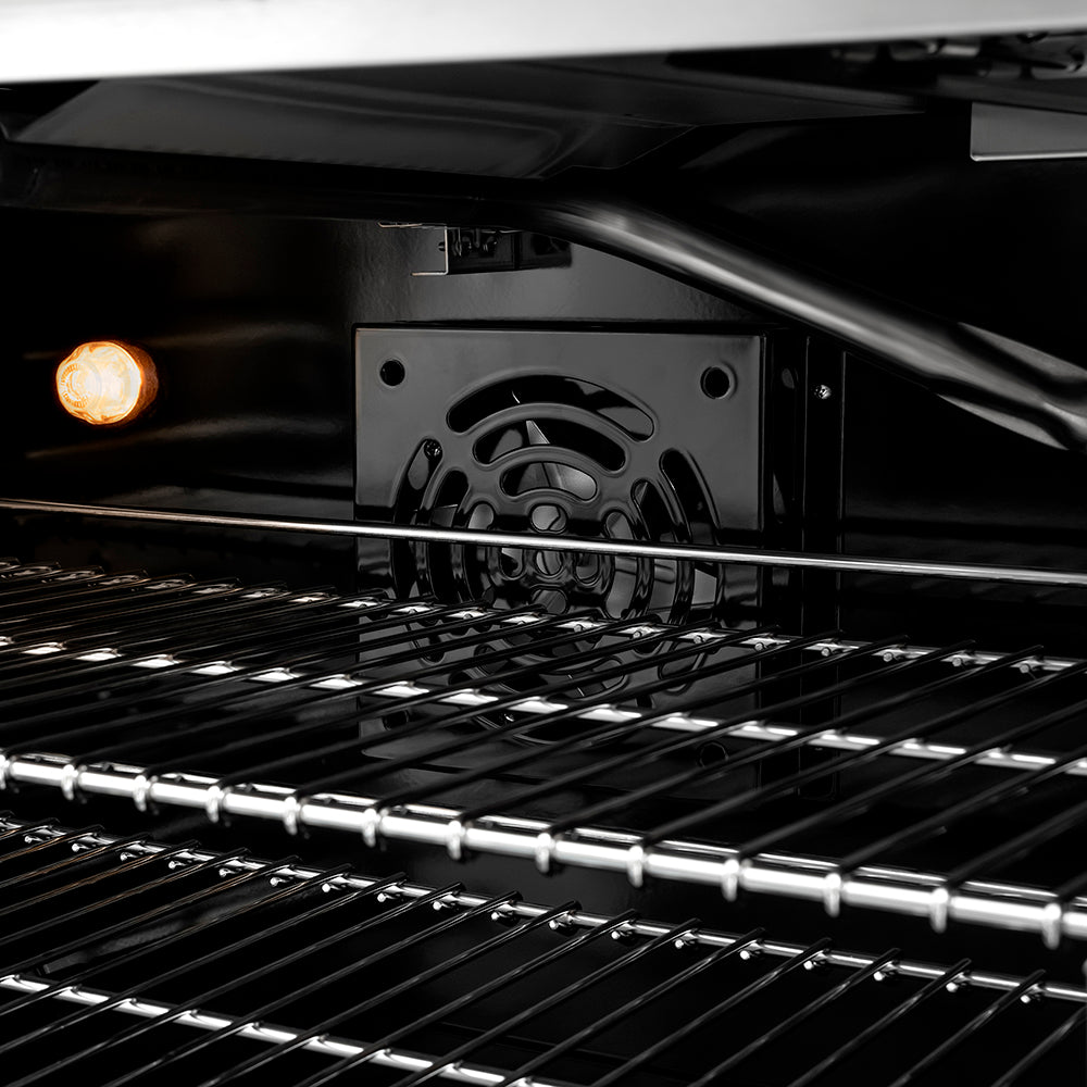 ZLINE Autograph Edition 48 in. 6.7 cu. ft. Paramount Gas Range with 8 Burner DuoPro™ Cooktop and Dual Ovens with White Matte Doors and Polished Gold Accents (PSGRZ-WM-48-G)