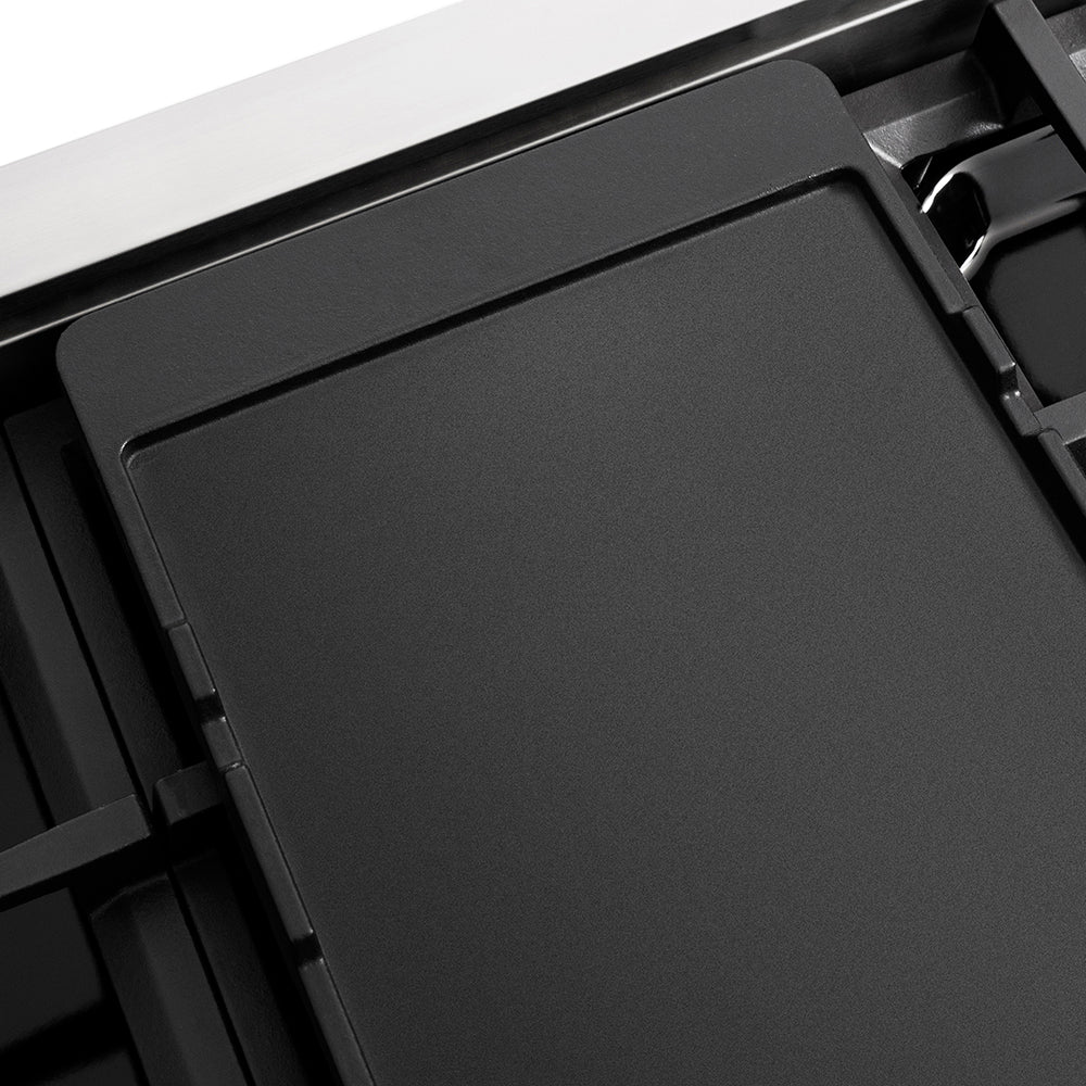 ZLINE Autograph Edition 48 in. 6.7 cu. ft. Paramount Gas Range with 8 Burner DuoPro™ Cooktop and Dual Ovens in Stainless Steel with Champagne Bronze Helix Handles and Accents (PSGRZ-48-KCB)