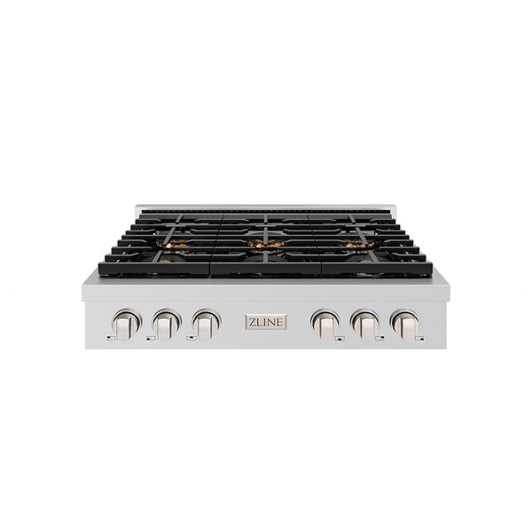 ZLINE 36 in. Paramount Gas Rangetop with 6 Burner DuoPro™ Cooktop in Stainless Steel (PSRT36)
