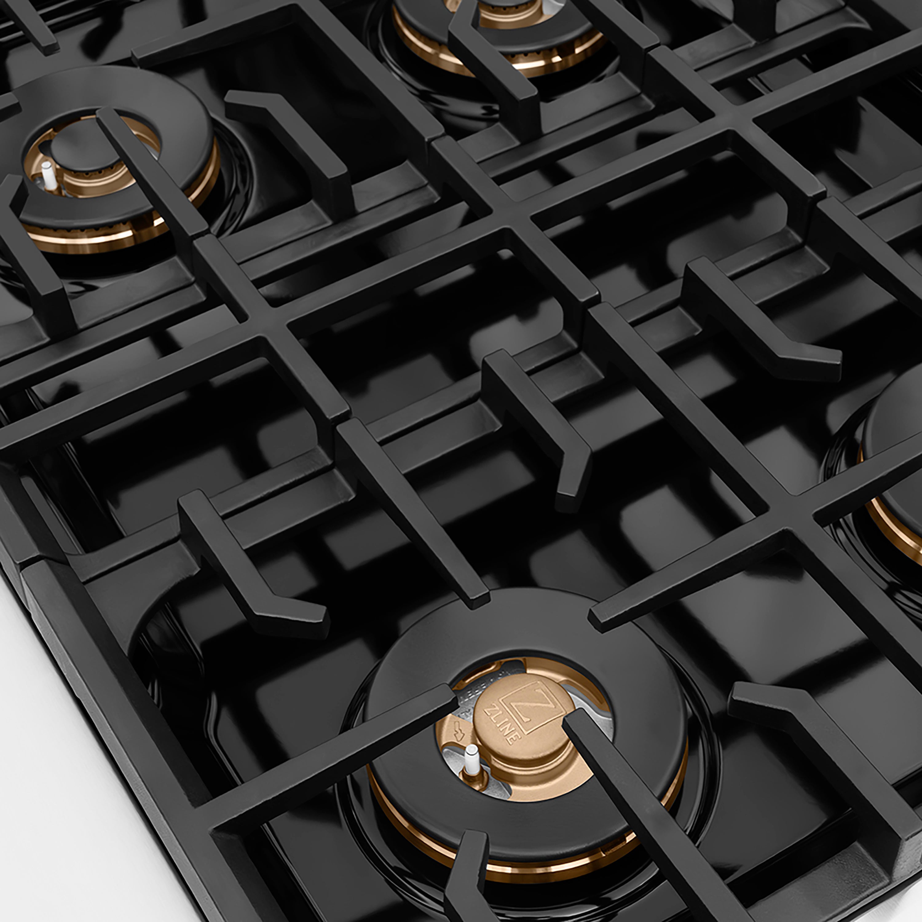 ZLINE Autograph Edition 30 in. Paramount Gas Rangetop with 4 Burner DuoPro™ Cooktop in Stainless Steel and Champagne Bronze Accents (PSRTZ-30-CB)