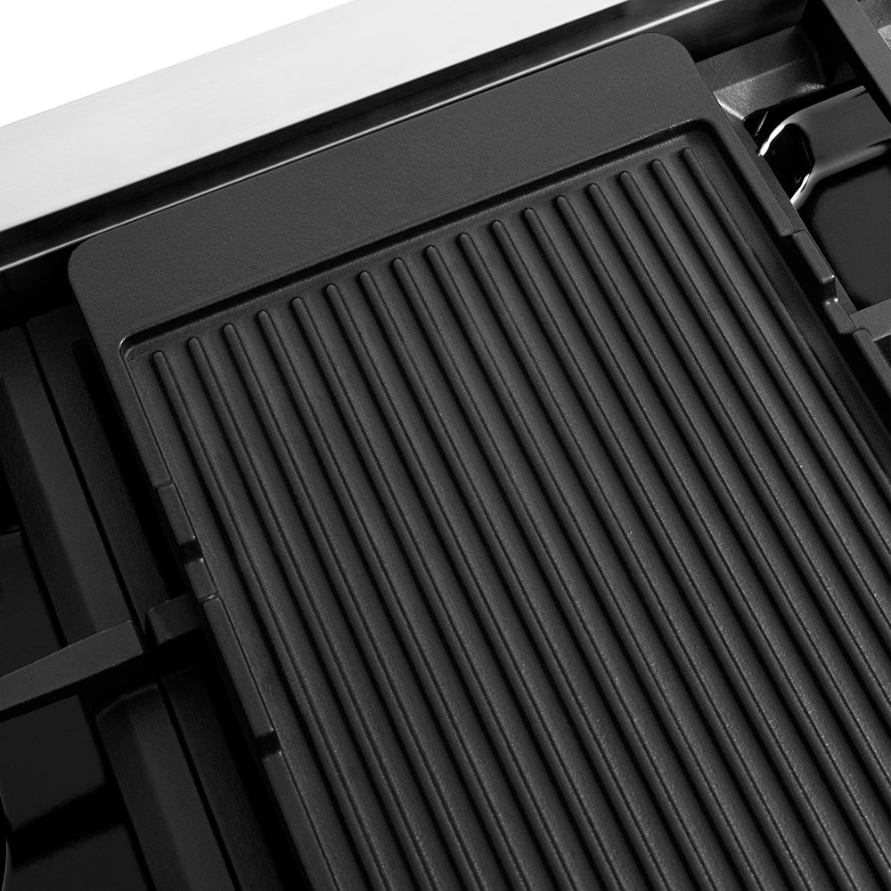 ZLINE Autograph Edition 48 in. Paramount Gas Rangetop with 8 Burner DuoPro™ Cooktop in Stainless Steel and Matte Black Accents (PSRTZ-48-MB)